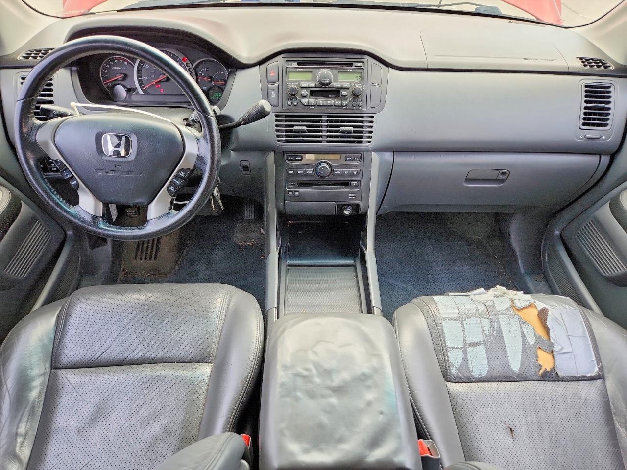 2003 Honda Pilot Exl Red vin: 2HKYF18683H595462
