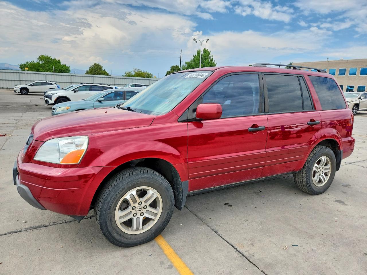 2003 Honda Pilot Exl Red vin: 2HKYF18683H595462