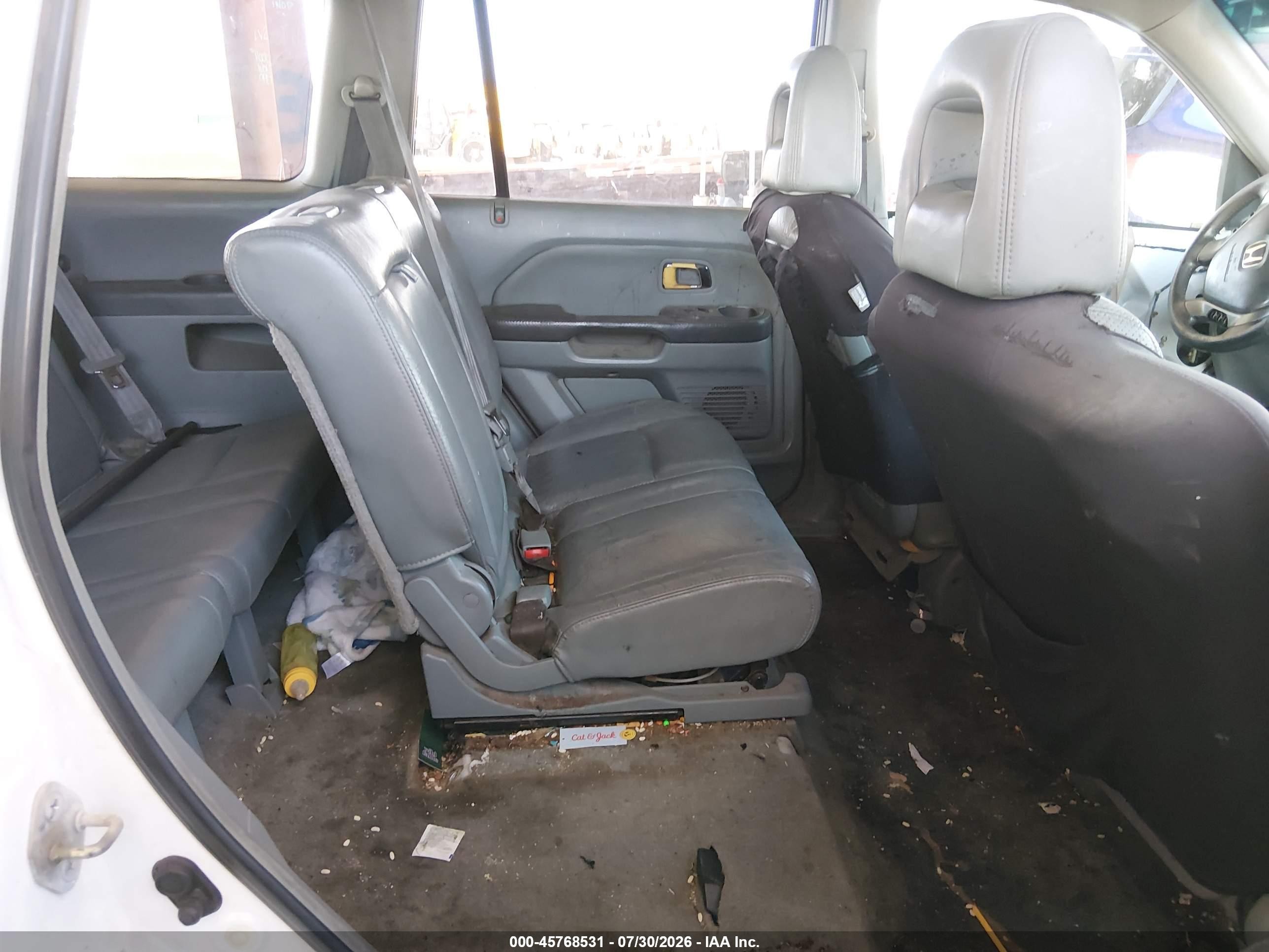 2004 Honda Pilot Ex-l White vin: 2HKYF18684H506362