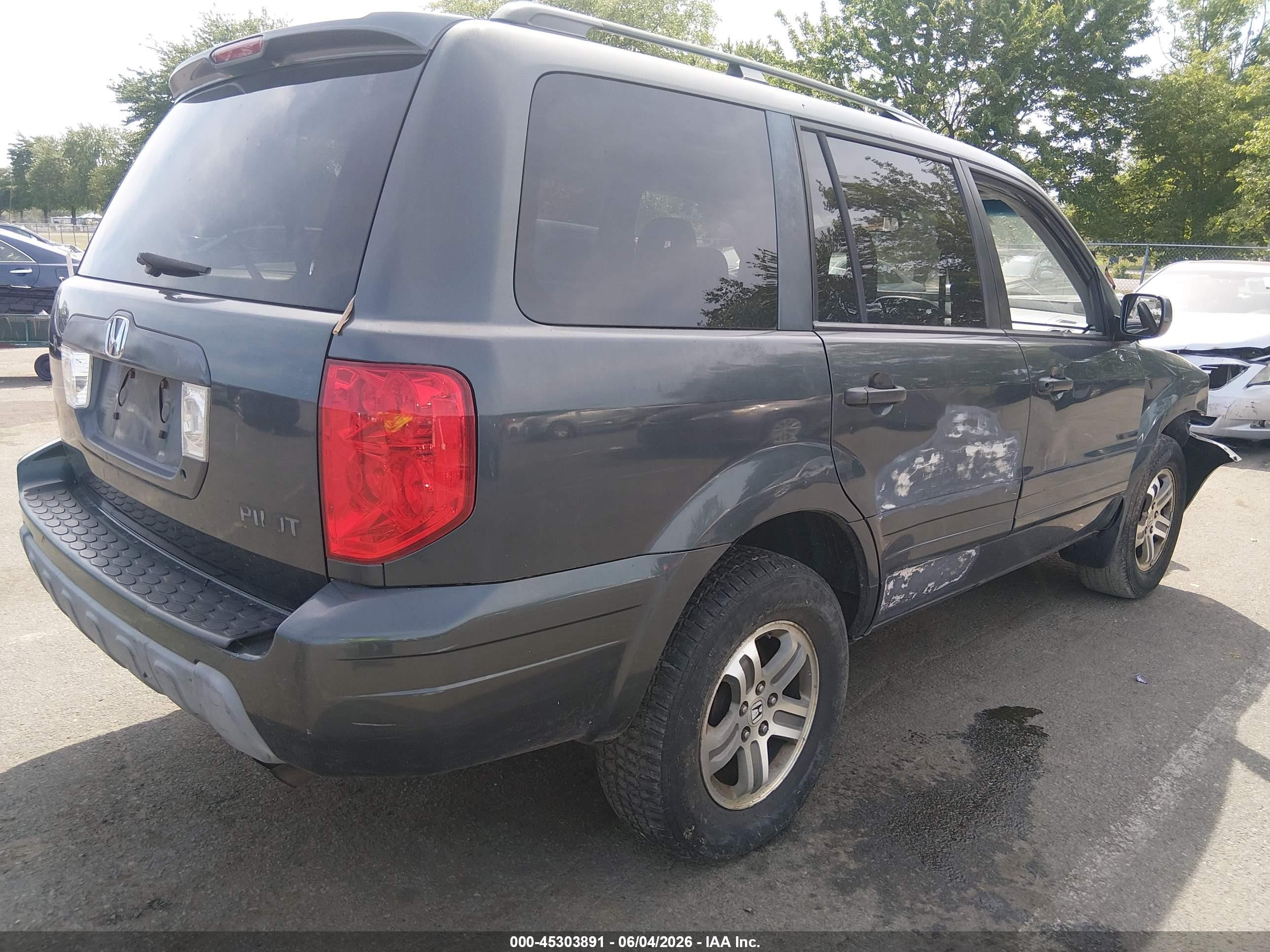 2004 Honda Pilot Ex-l Gray vin: 2HKYF18684H548627