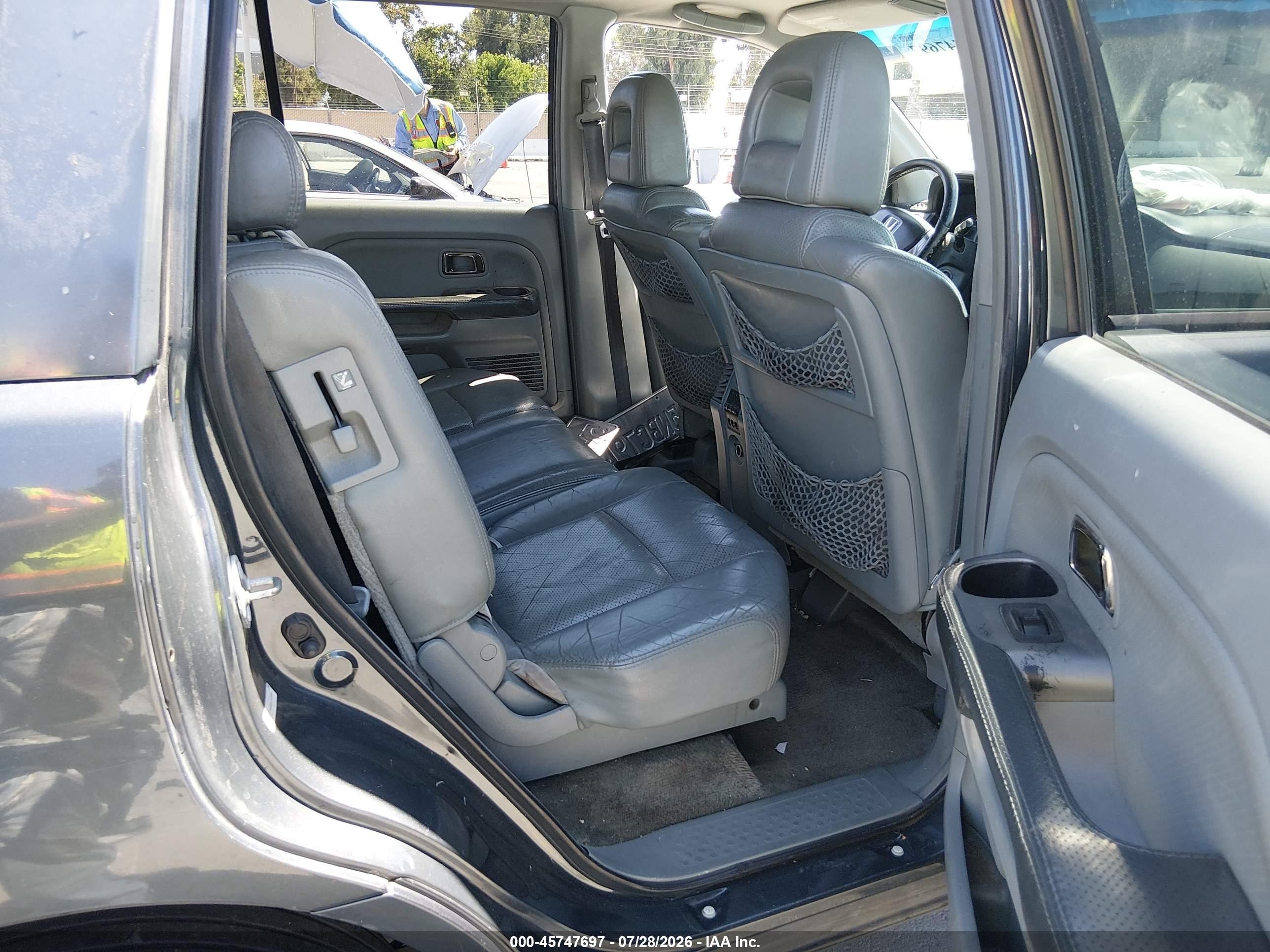 2005 Honda Pilot Ex-l Gray vin: 2HKYF18685H548905