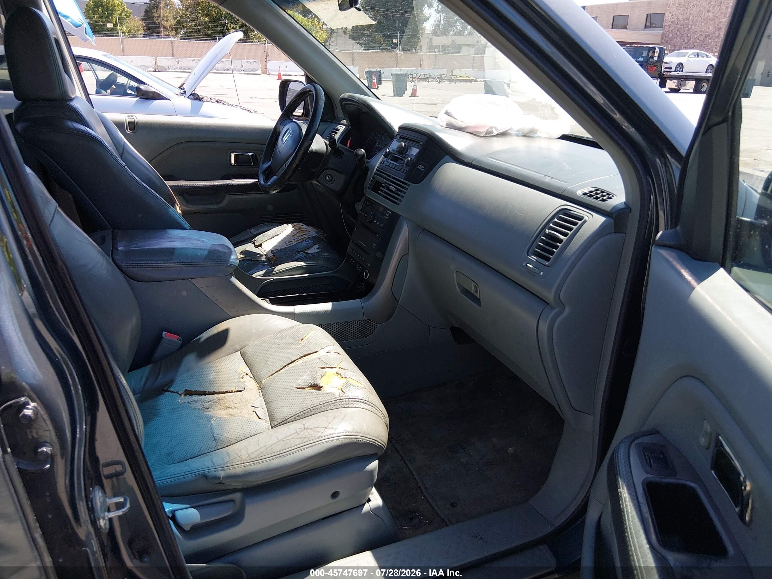 2005 Honda Pilot Ex-l Gray vin: 2HKYF18685H548905