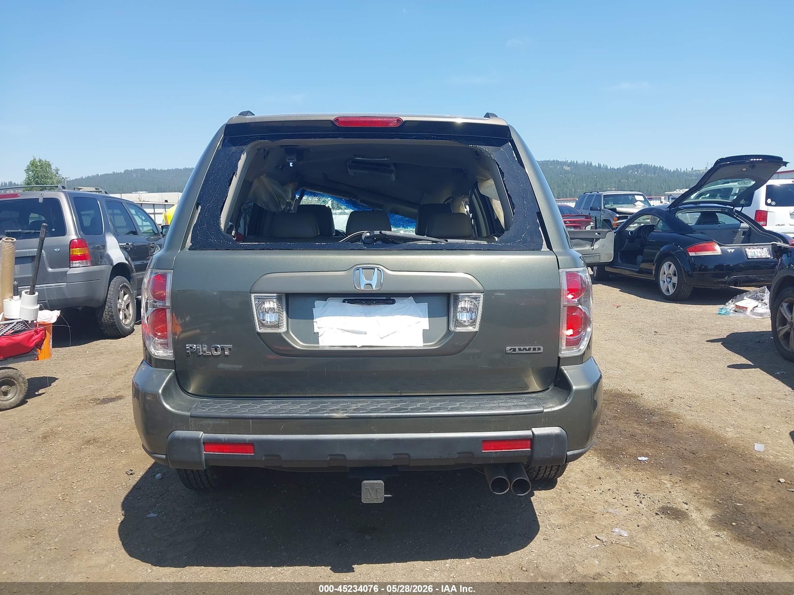 2006 Honda Pilot Ex-l Pewter vin: 2HKYF18686H515890