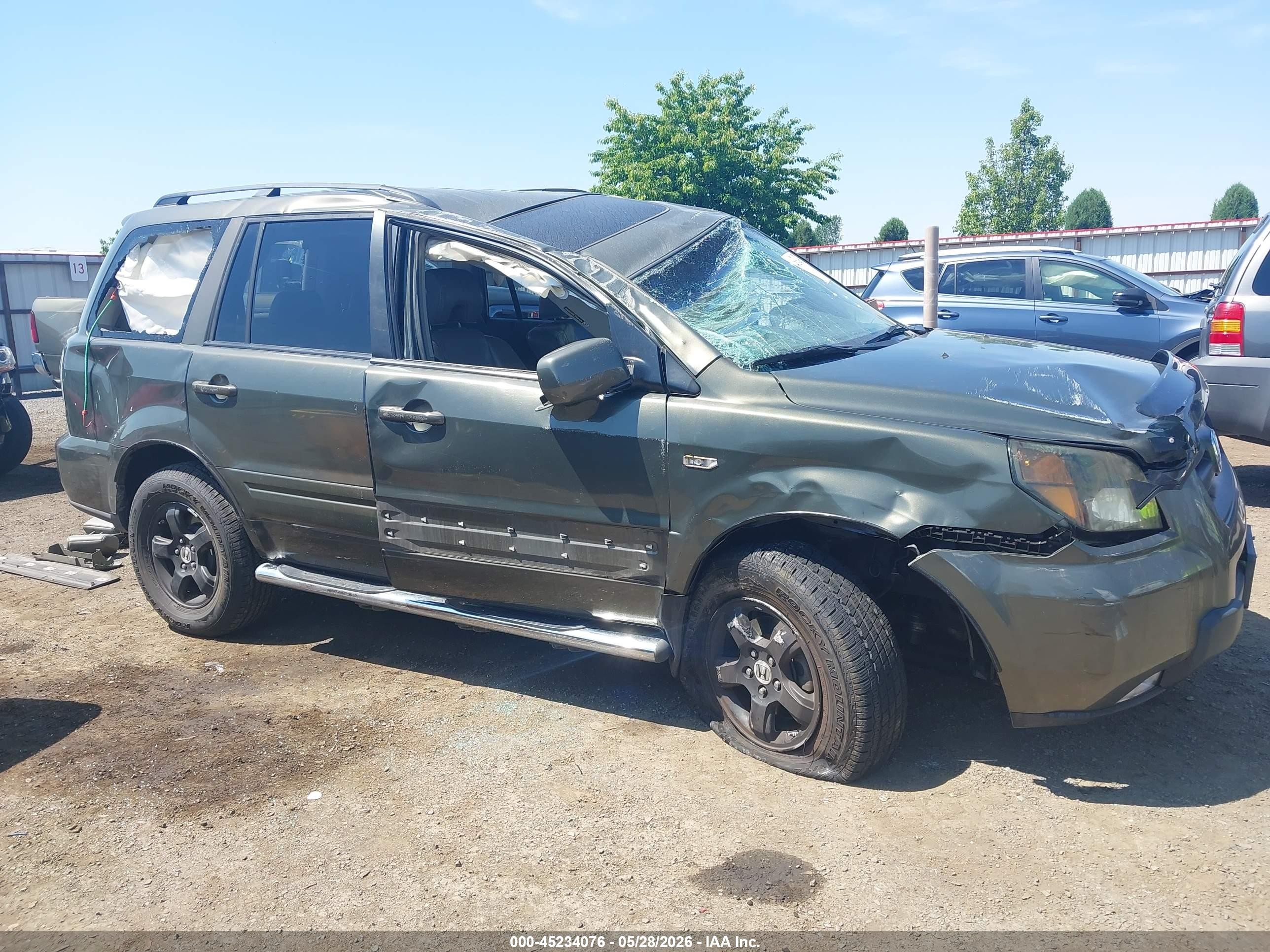 2006 Honda Pilot Ex-l Pewter vin: 2HKYF18686H515890