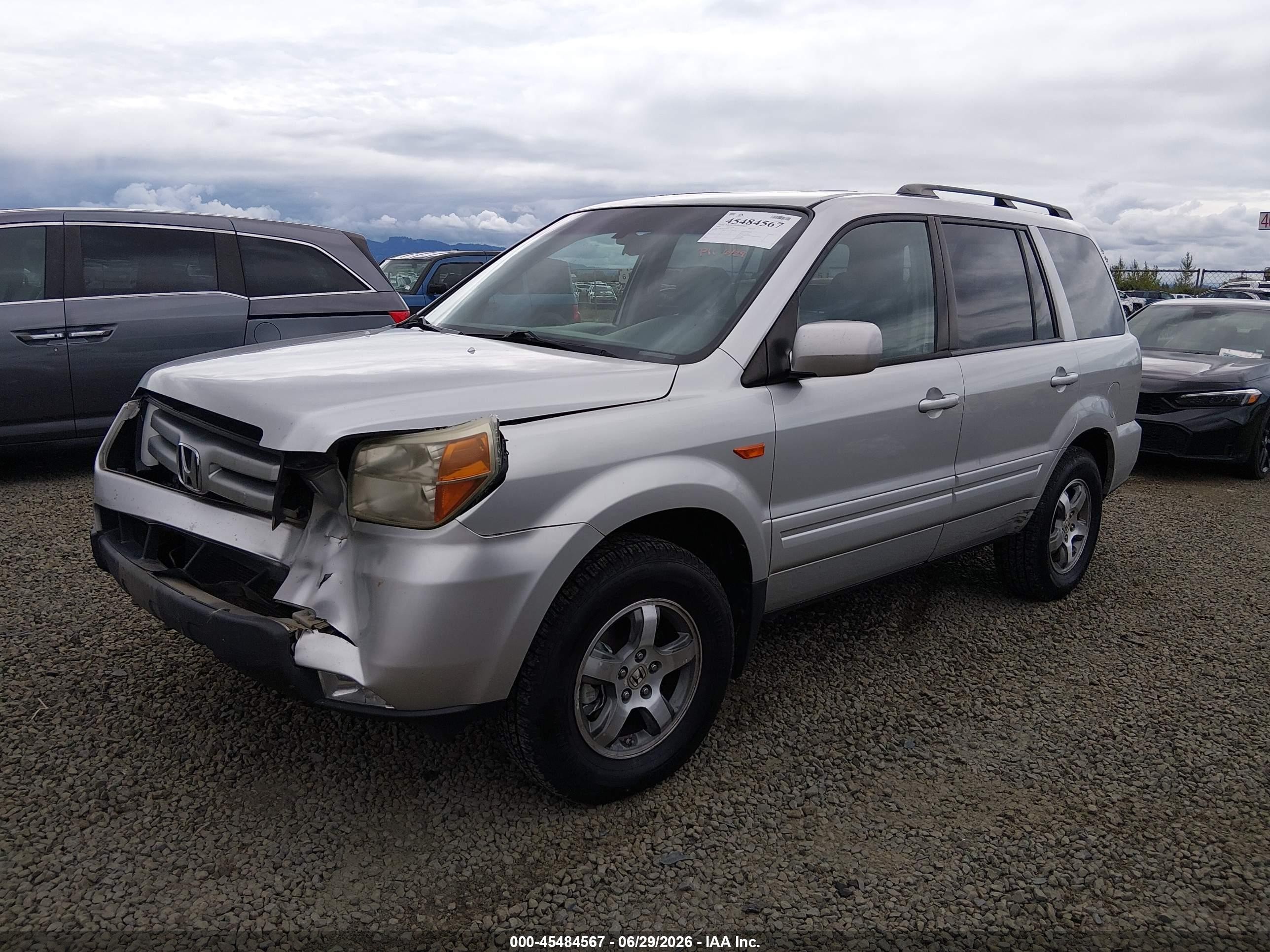 2006 Honda Pilot Ex-l Silver vin: 2HKYF18686H535931
