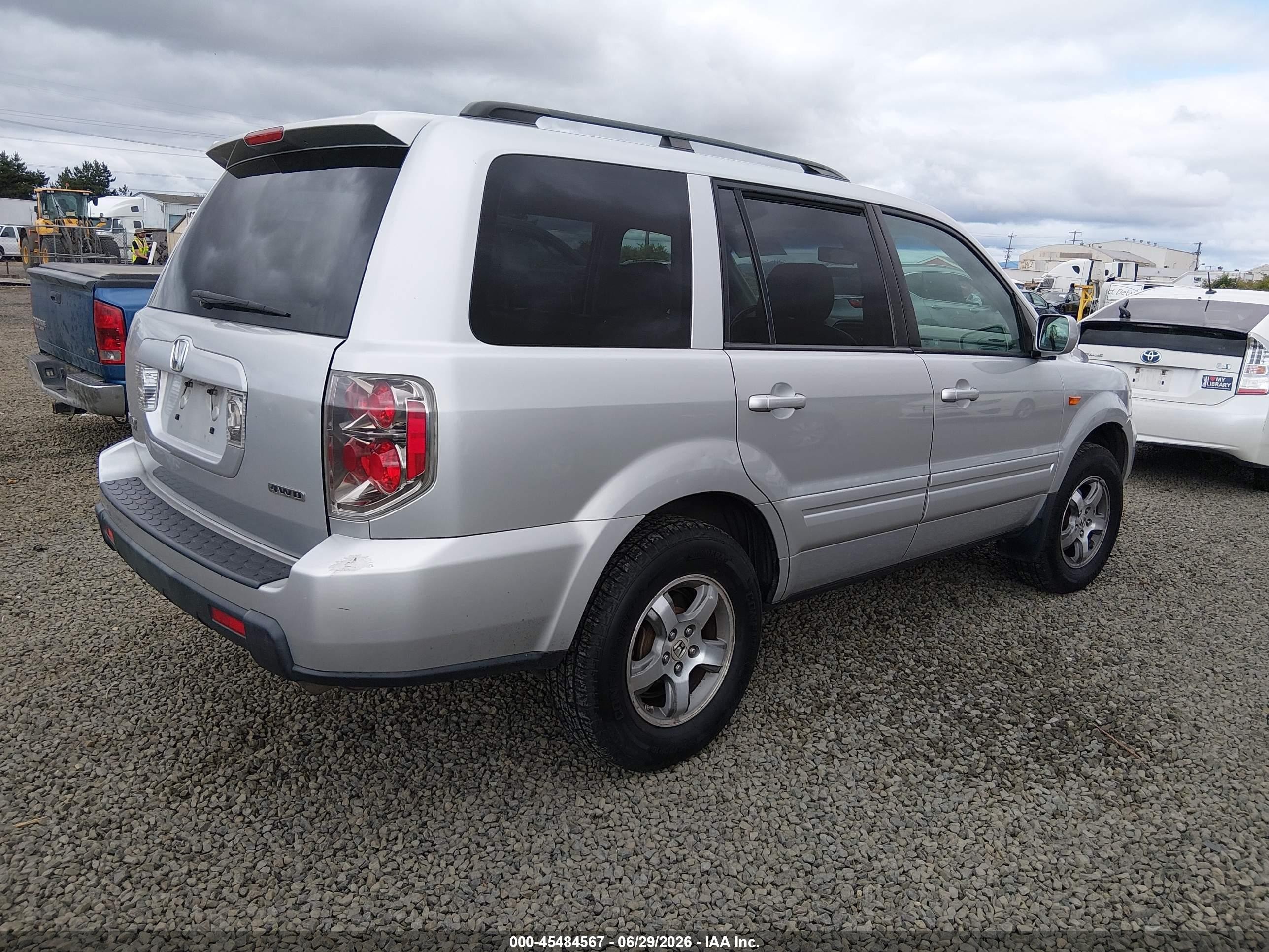 2006 Honda Pilot Ex-l Silver vin: 2HKYF18686H535931