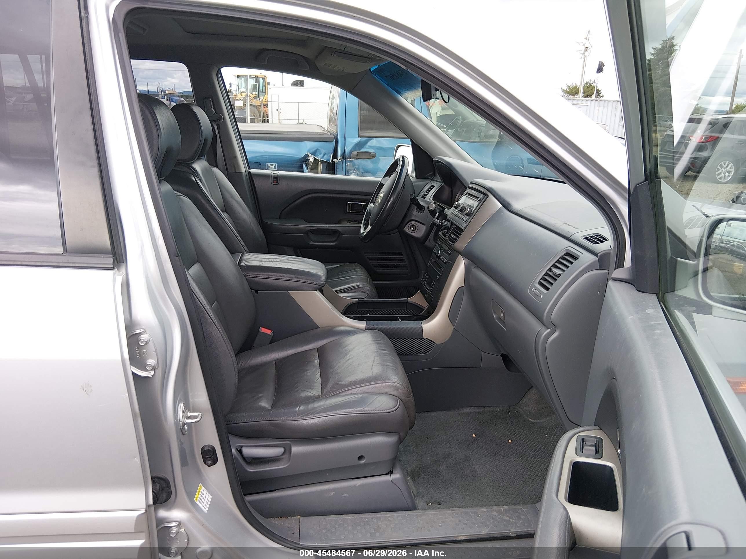 2006 Honda Pilot Ex-l Silver vin: 2HKYF18686H535931