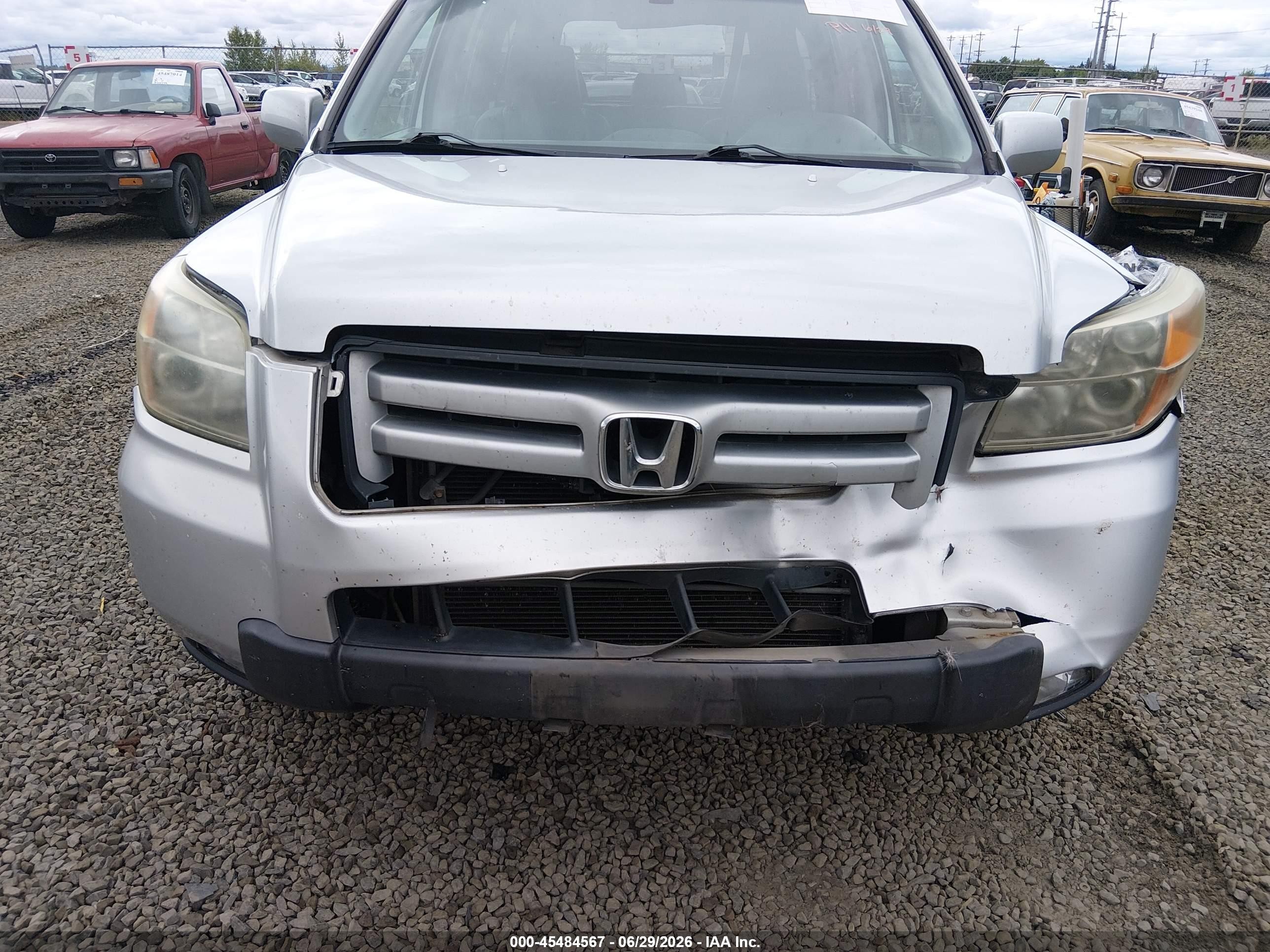 2006 Honda Pilot Ex-l Silver vin: 2HKYF18686H535931