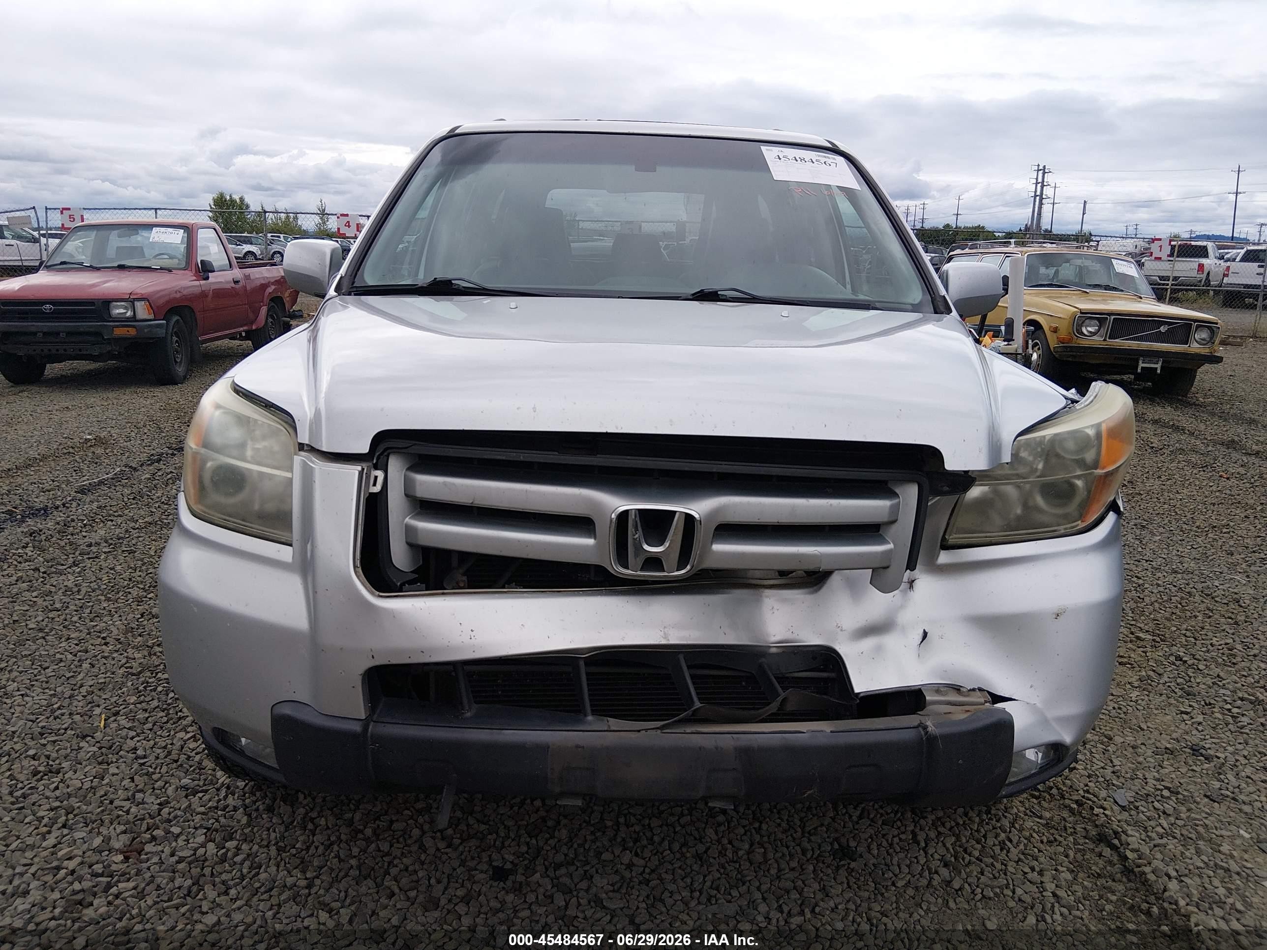 2006 Honda Pilot Ex-l Silver vin: 2HKYF18686H535931