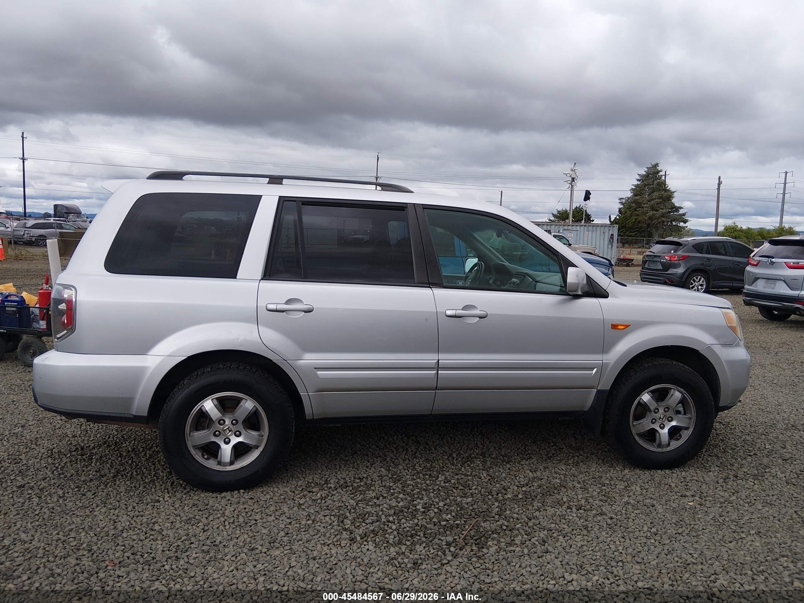 2006 Honda Pilot Ex-l Silver vin: 2HKYF18686H535931
