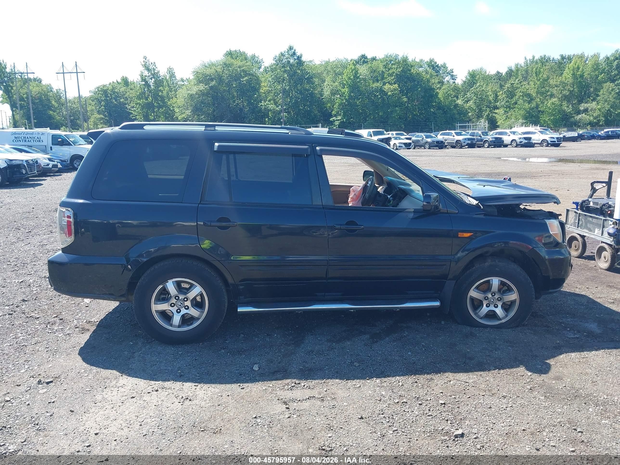 2006 Honda Pilot Ex-l Black vin: 2HKYF18686H538411