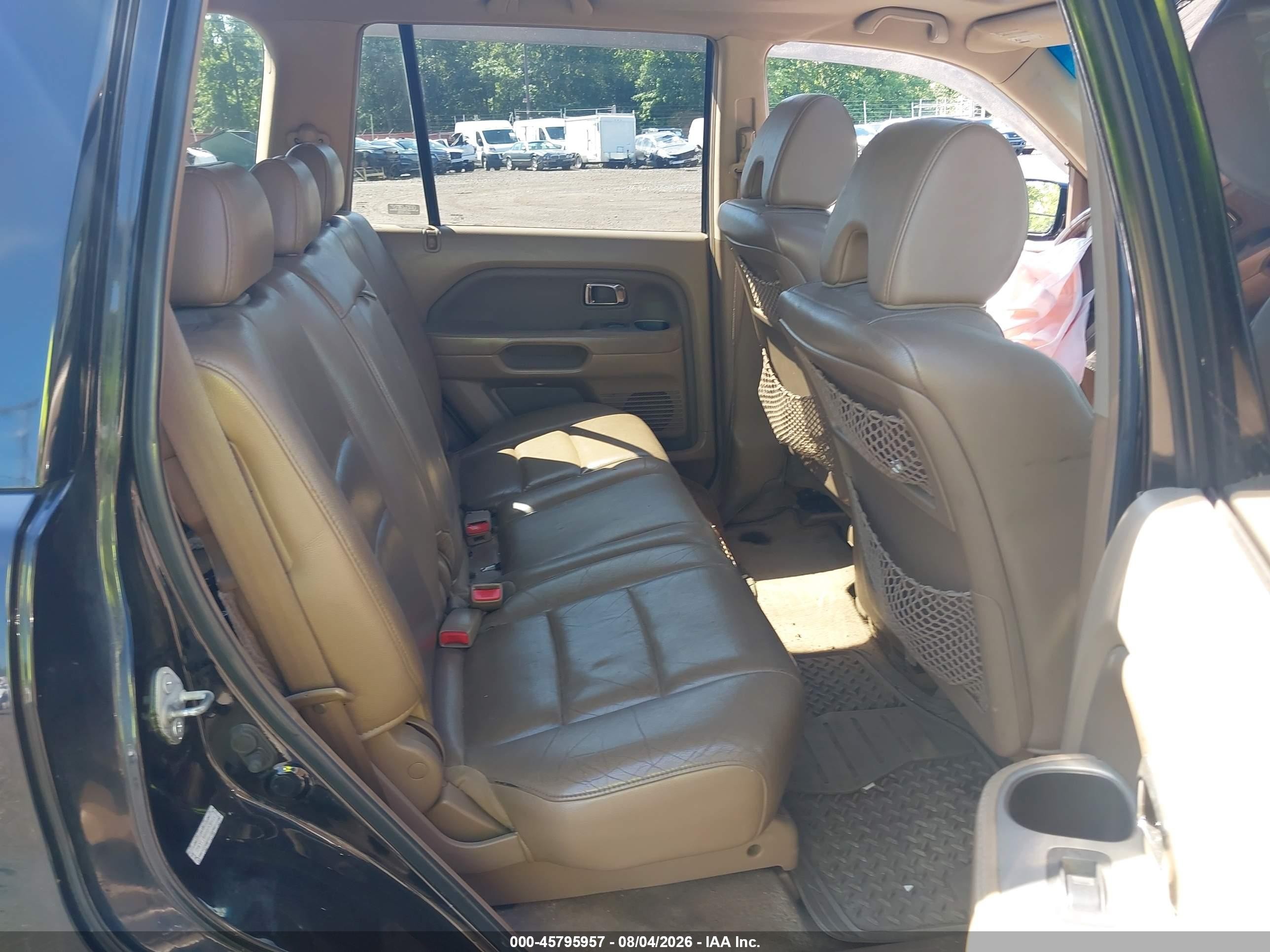 2006 Honda Pilot Ex-l Black vin: 2HKYF18686H538411