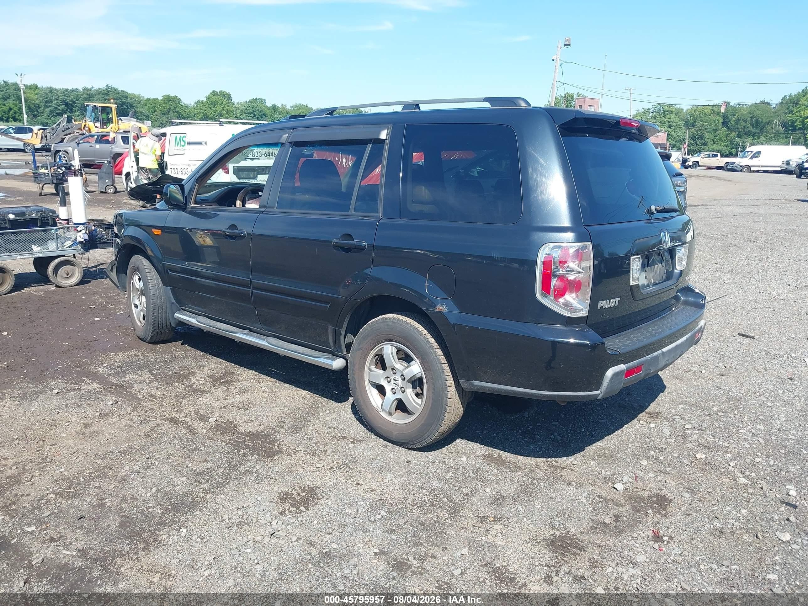 2006 Honda Pilot Ex-l Black vin: 2HKYF18686H538411