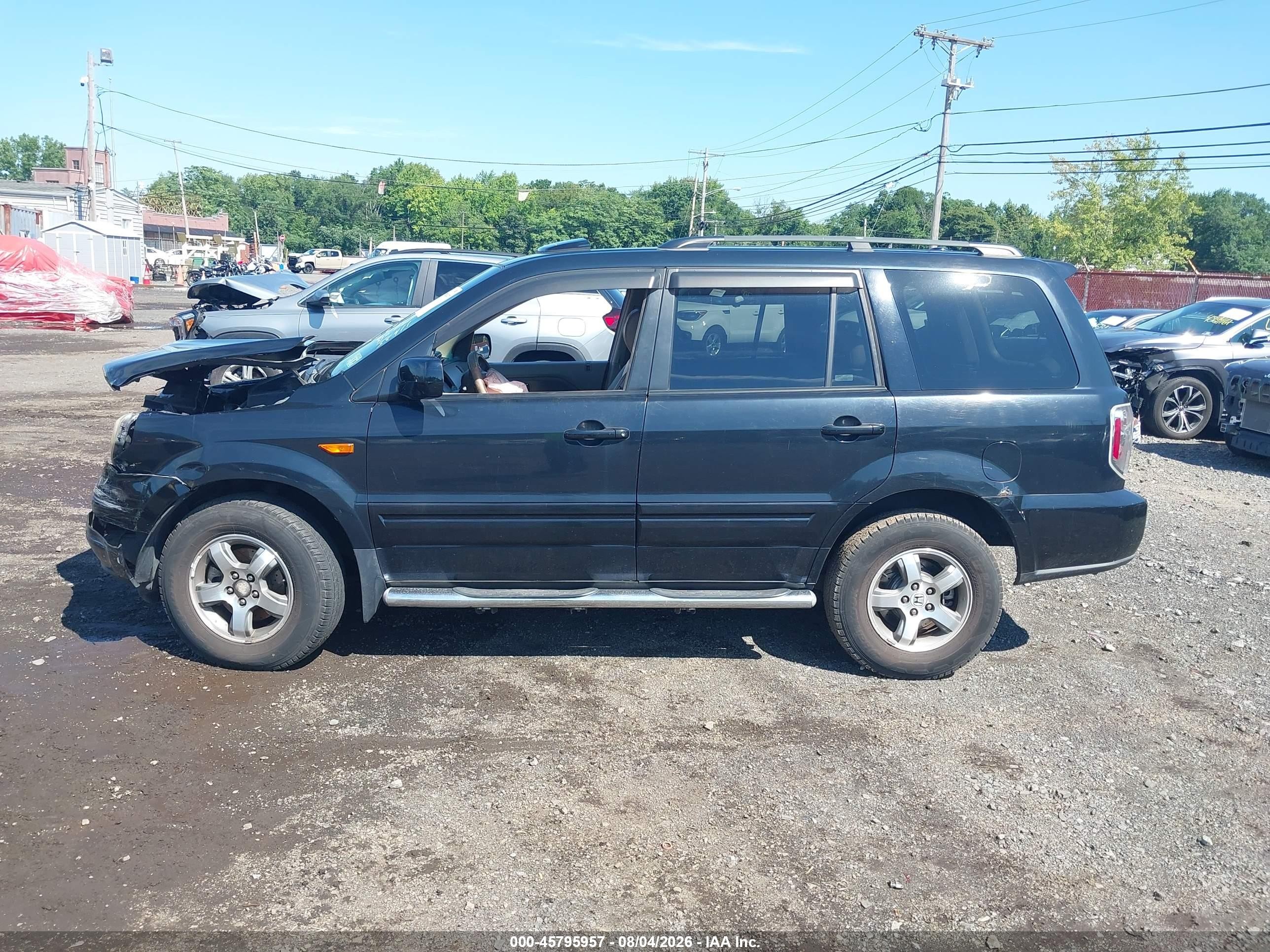 2006 Honda Pilot Ex-l Black vin: 2HKYF18686H538411