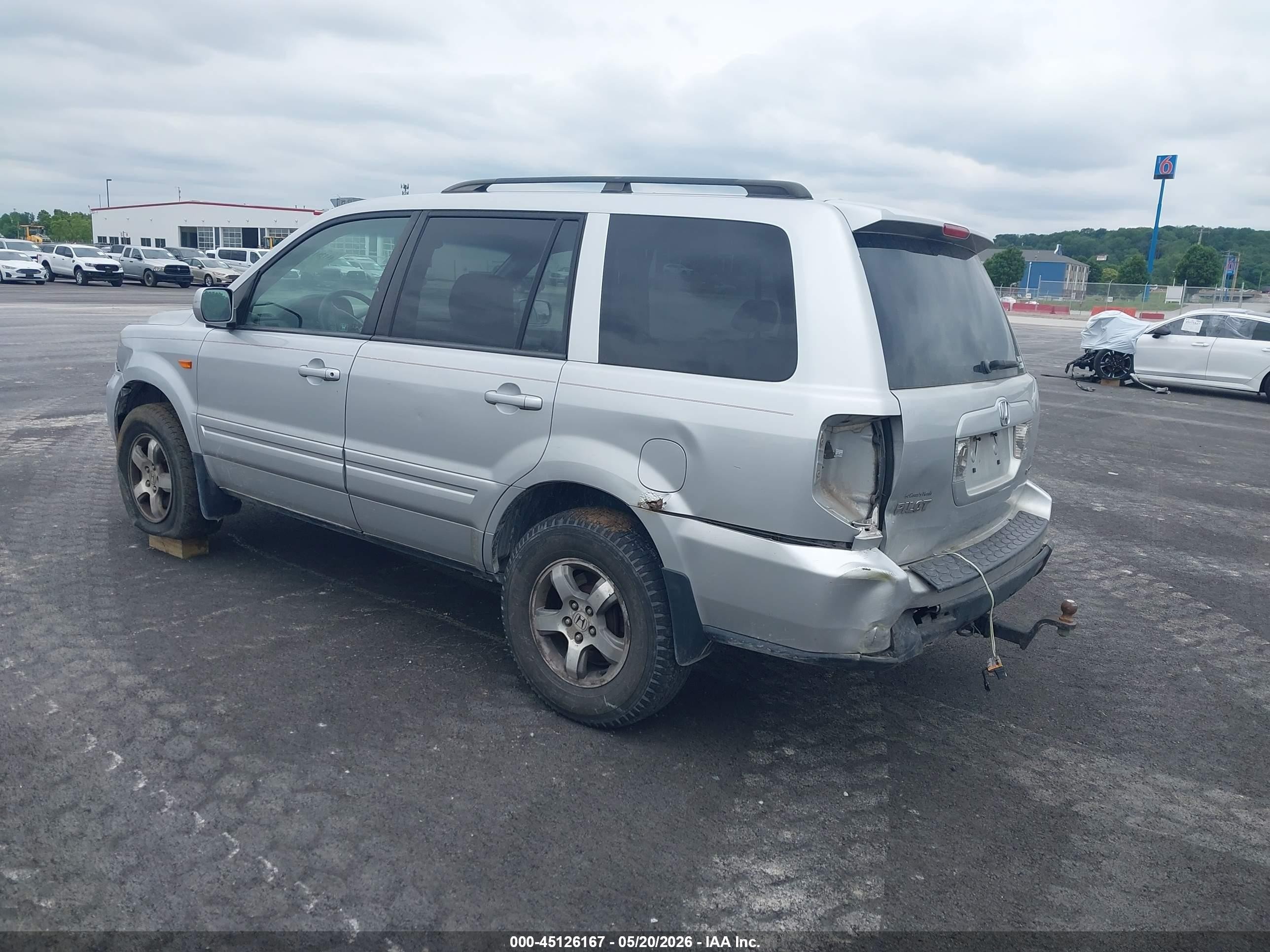 2007 Honda Pilot Ex-l Silver vin: 2HKYF18687H515468