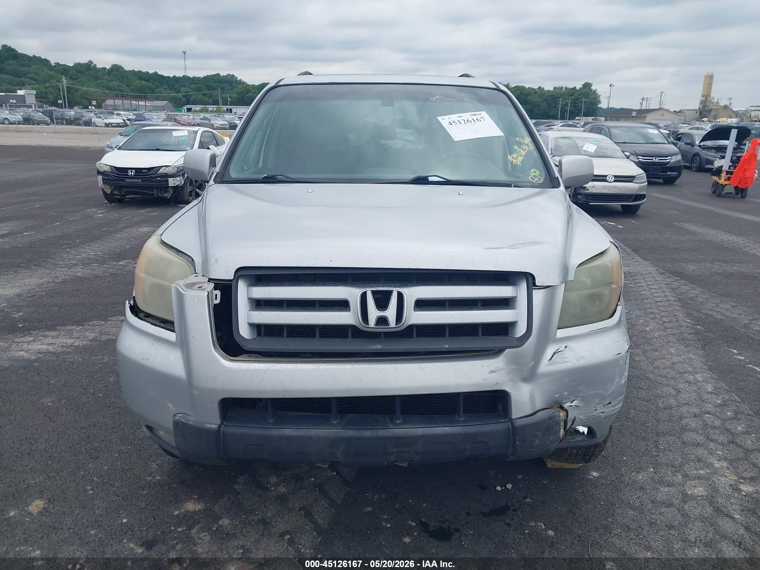 2007 Honda Pilot Ex-l Silver vin: 2HKYF18687H515468