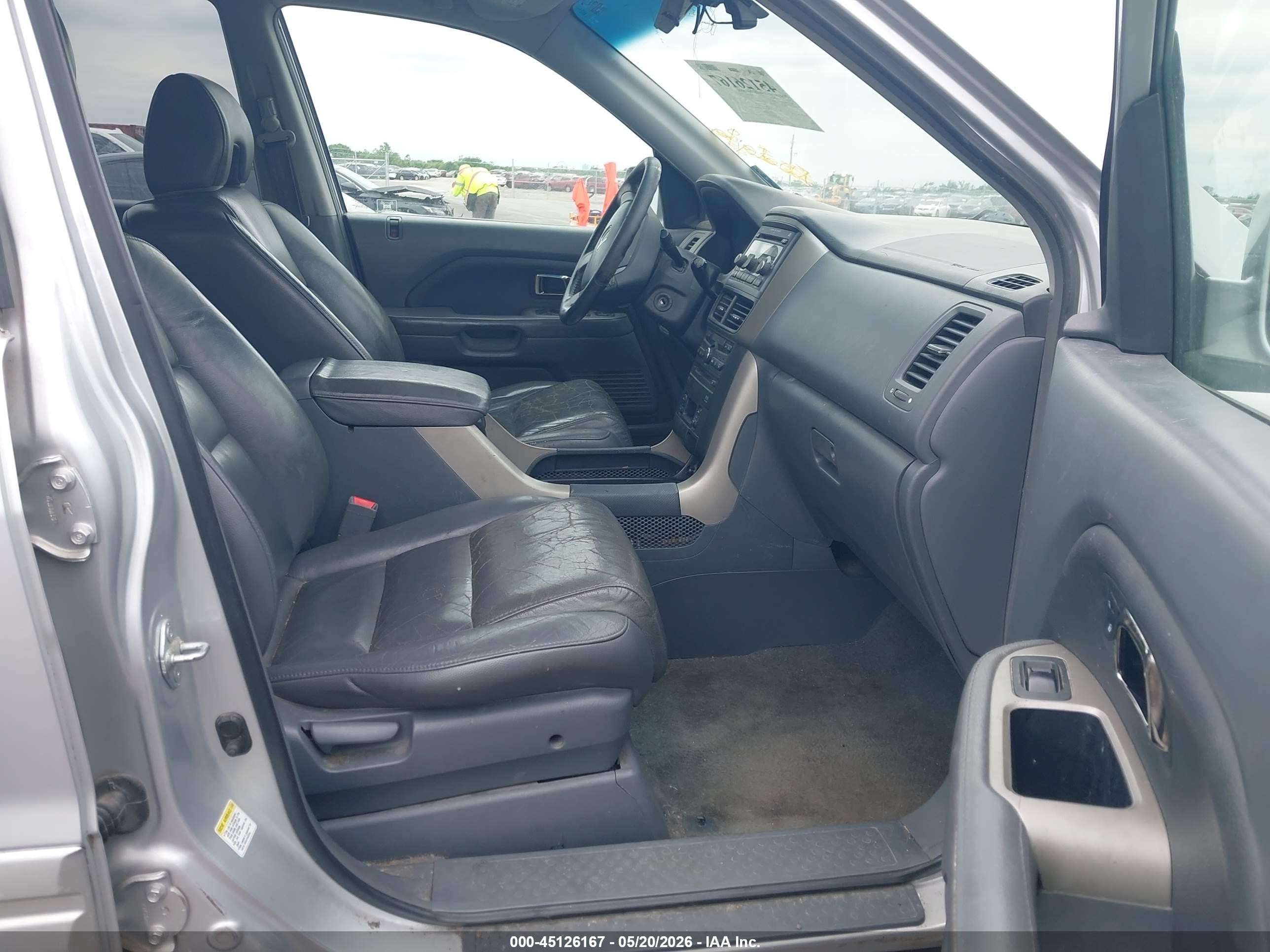 2007 Honda Pilot Ex-l Silver vin: 2HKYF18687H515468
