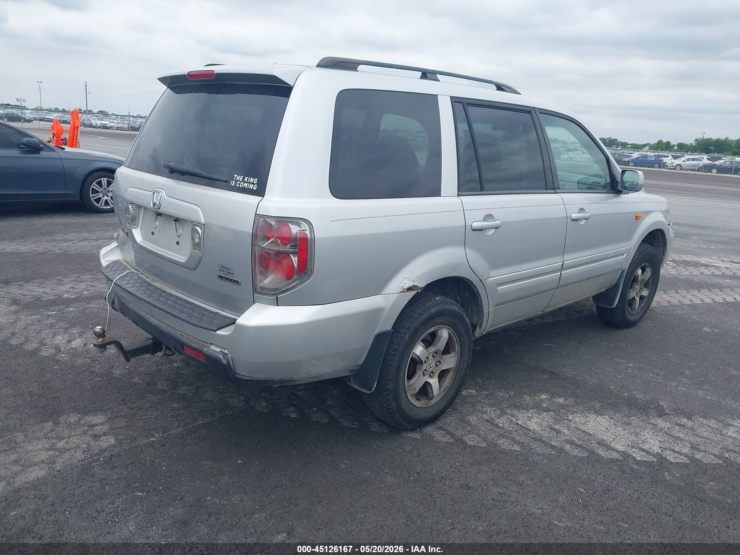 2007 Honda Pilot Ex-l Silver vin: 2HKYF18687H515468