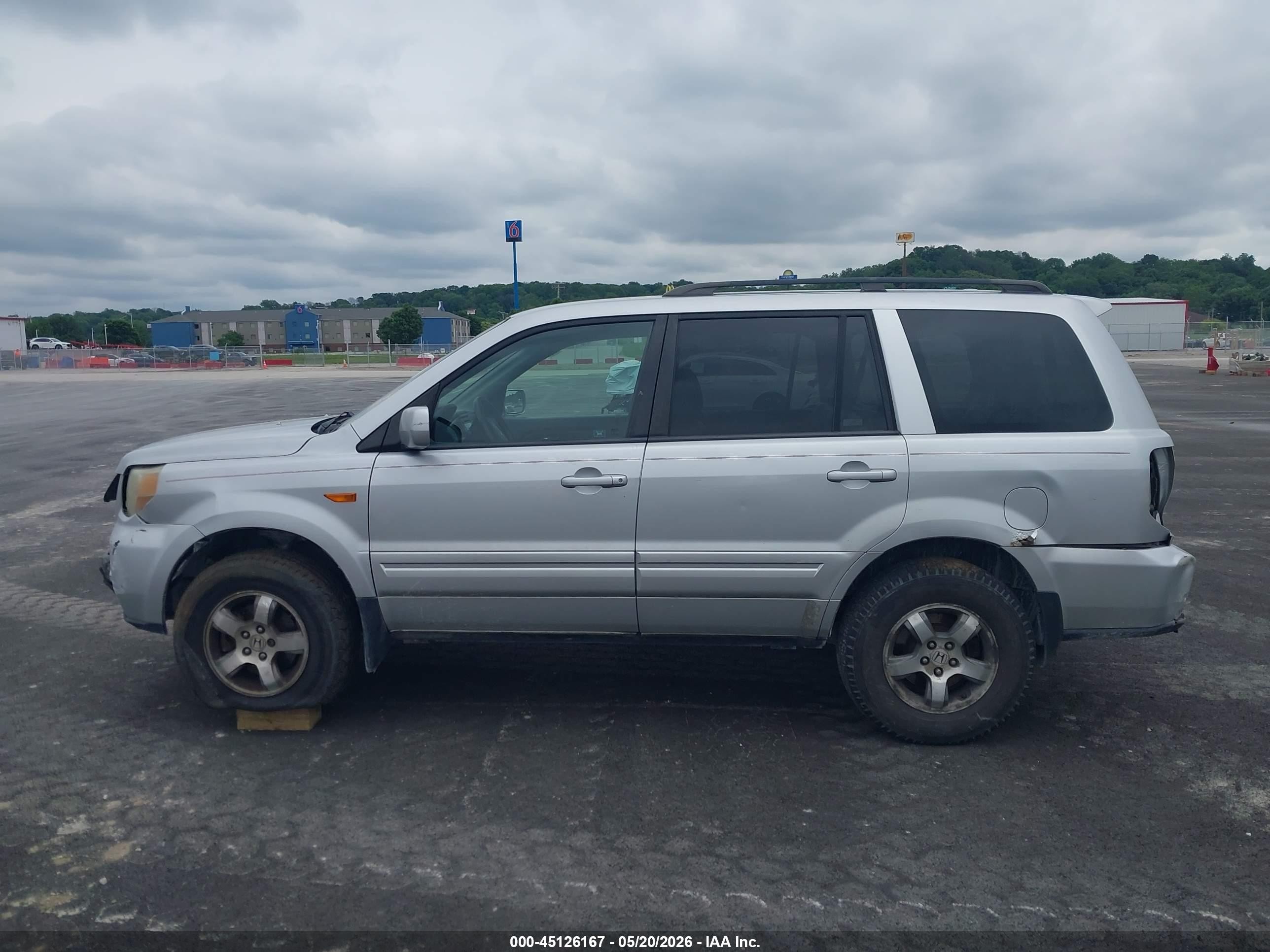 2007 Honda Pilot Ex-l Silver vin: 2HKYF18687H515468
