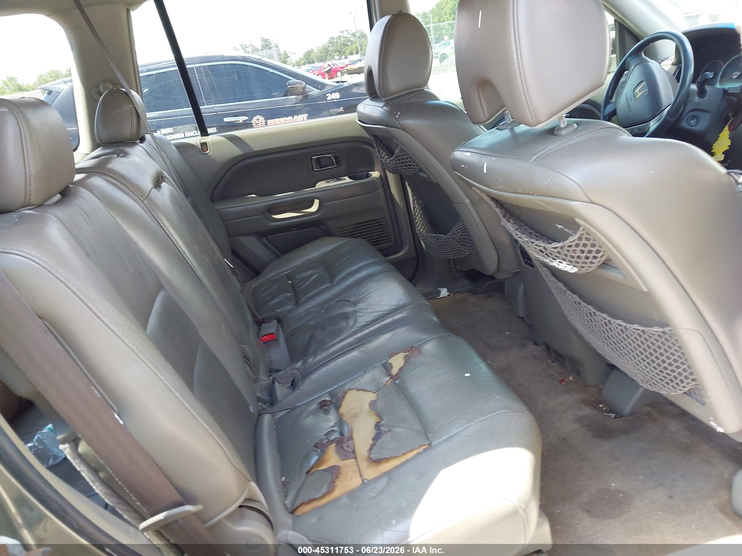 2007 Honda Pilot Ex-l Gray vin: 2HKYF18687H538877