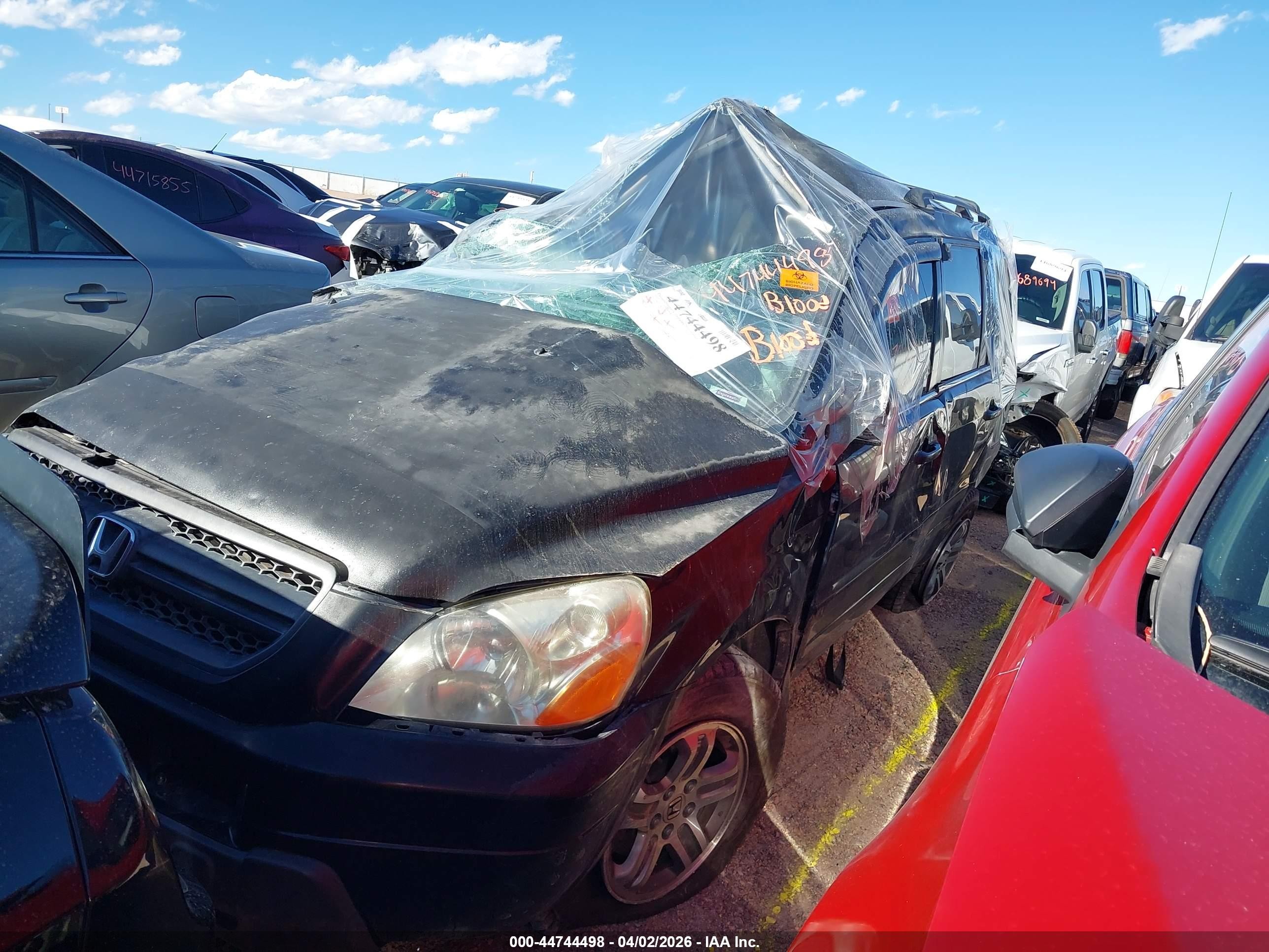 2003 Honda Pilot Ex-l Black vin: 2HKYF18693H609949