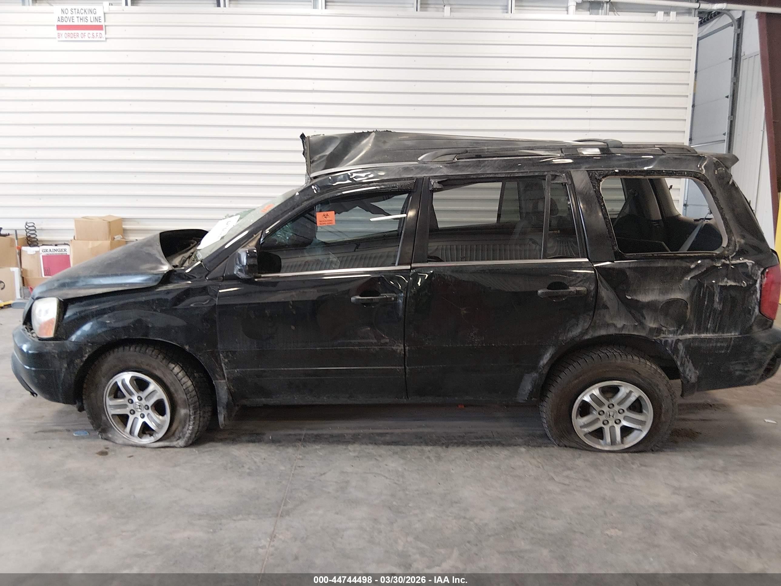 2003 Honda Pilot Ex-l Black vin: 2HKYF18693H609949