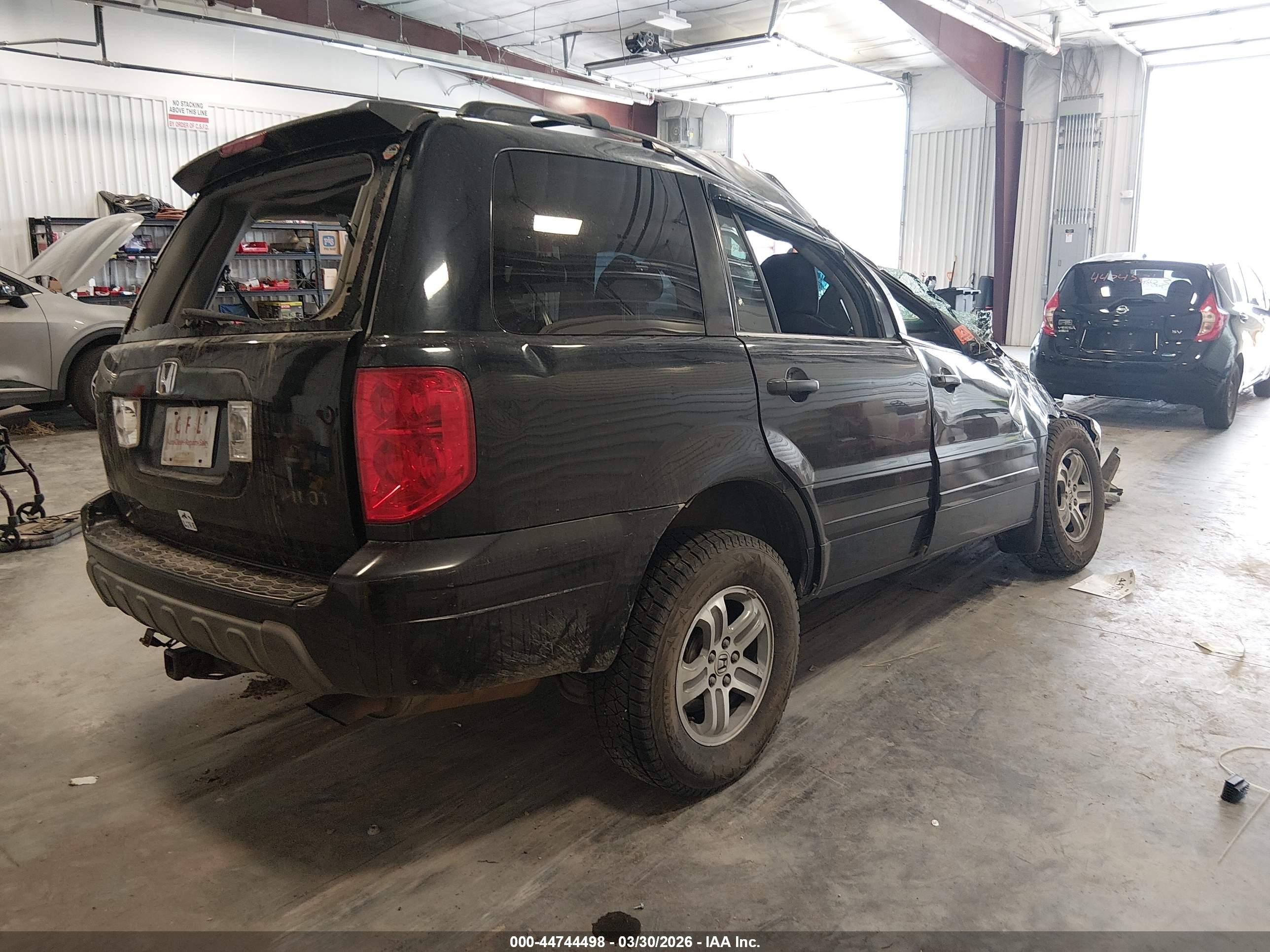 2003 Honda Pilot Ex-l Black vin: 2HKYF18693H609949