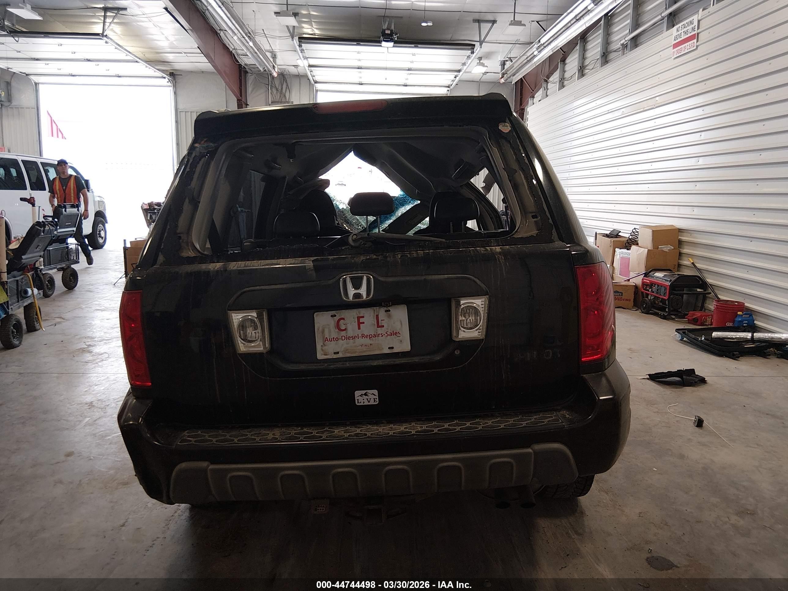 2003 Honda Pilot Ex-l Black vin: 2HKYF18693H609949