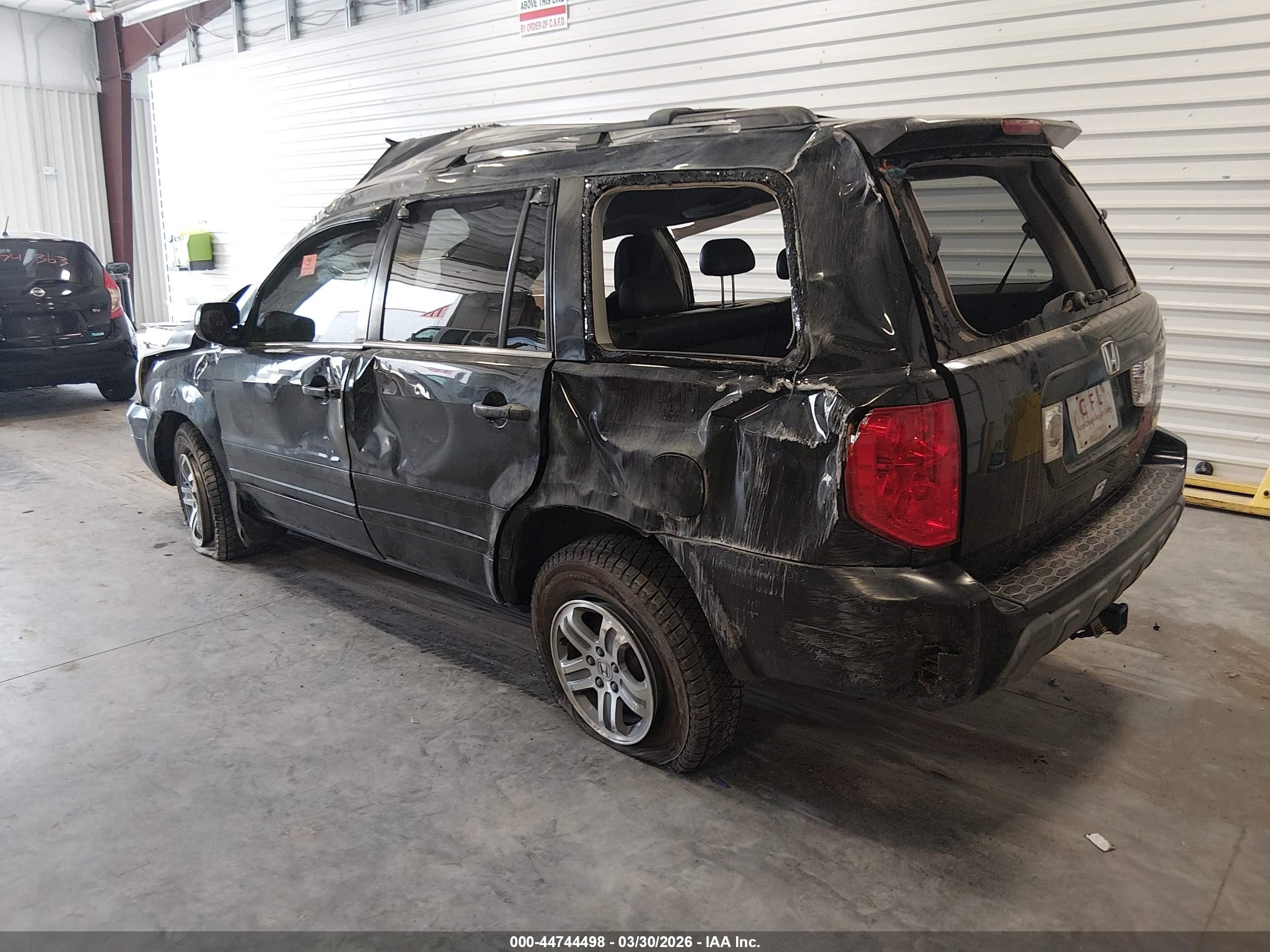 2003 Honda Pilot Ex-l Black vin: 2HKYF18693H609949