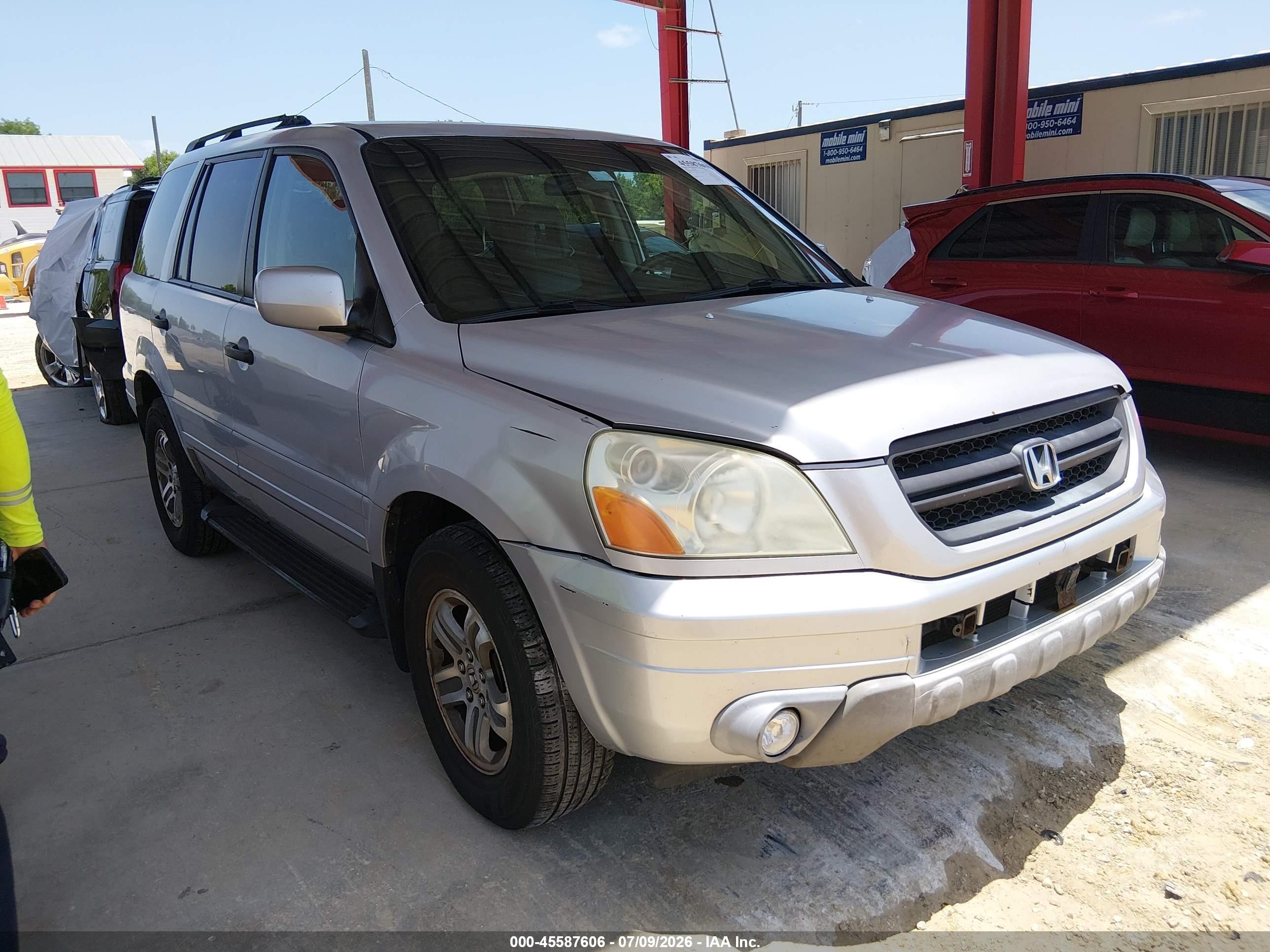 2004 Honda Pilot Ex-l Серый vin: 2HKYF18694H526068