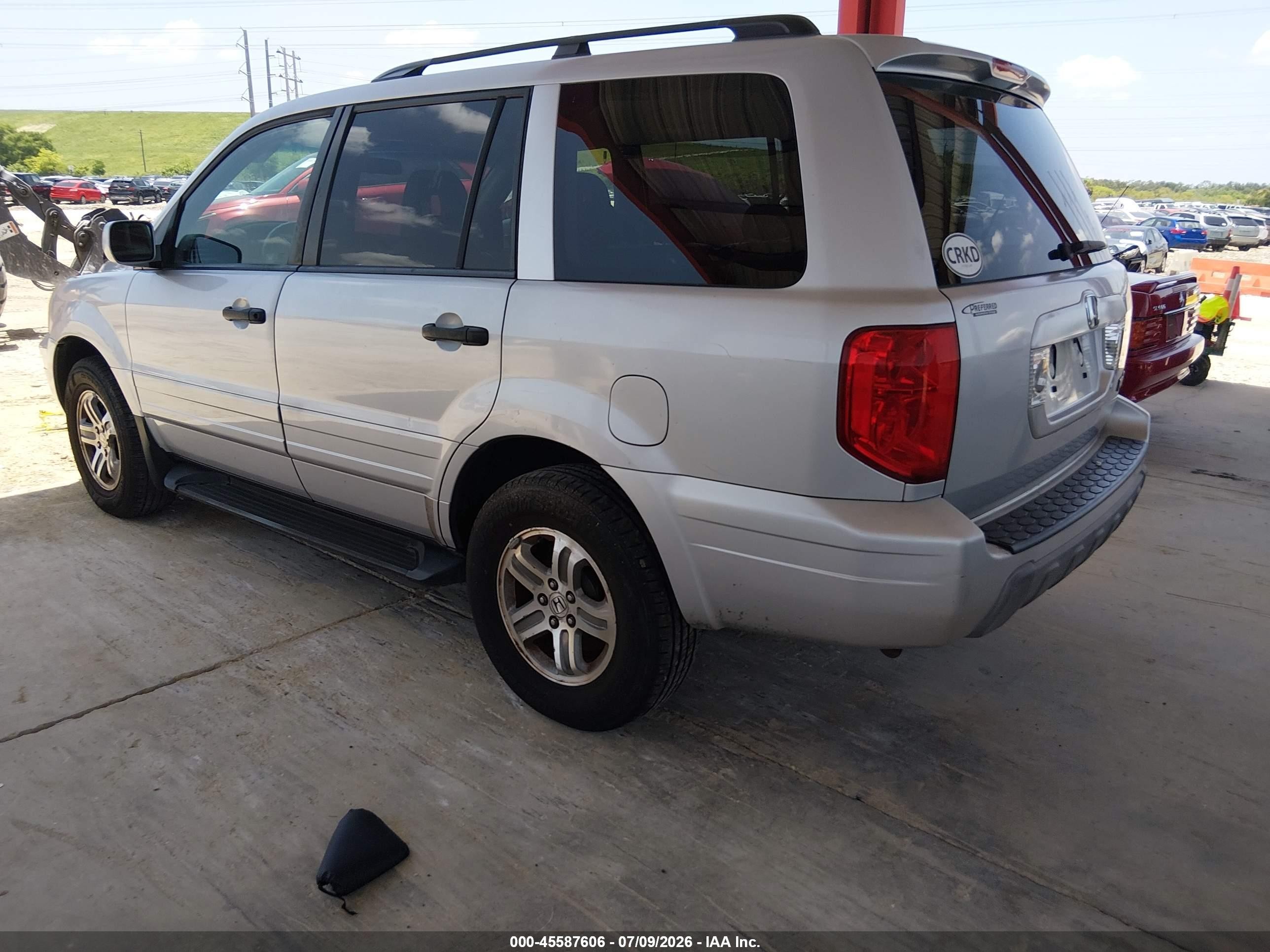 2004 Honda Pilot Ex-l Gray vin: 2HKYF18694H526068