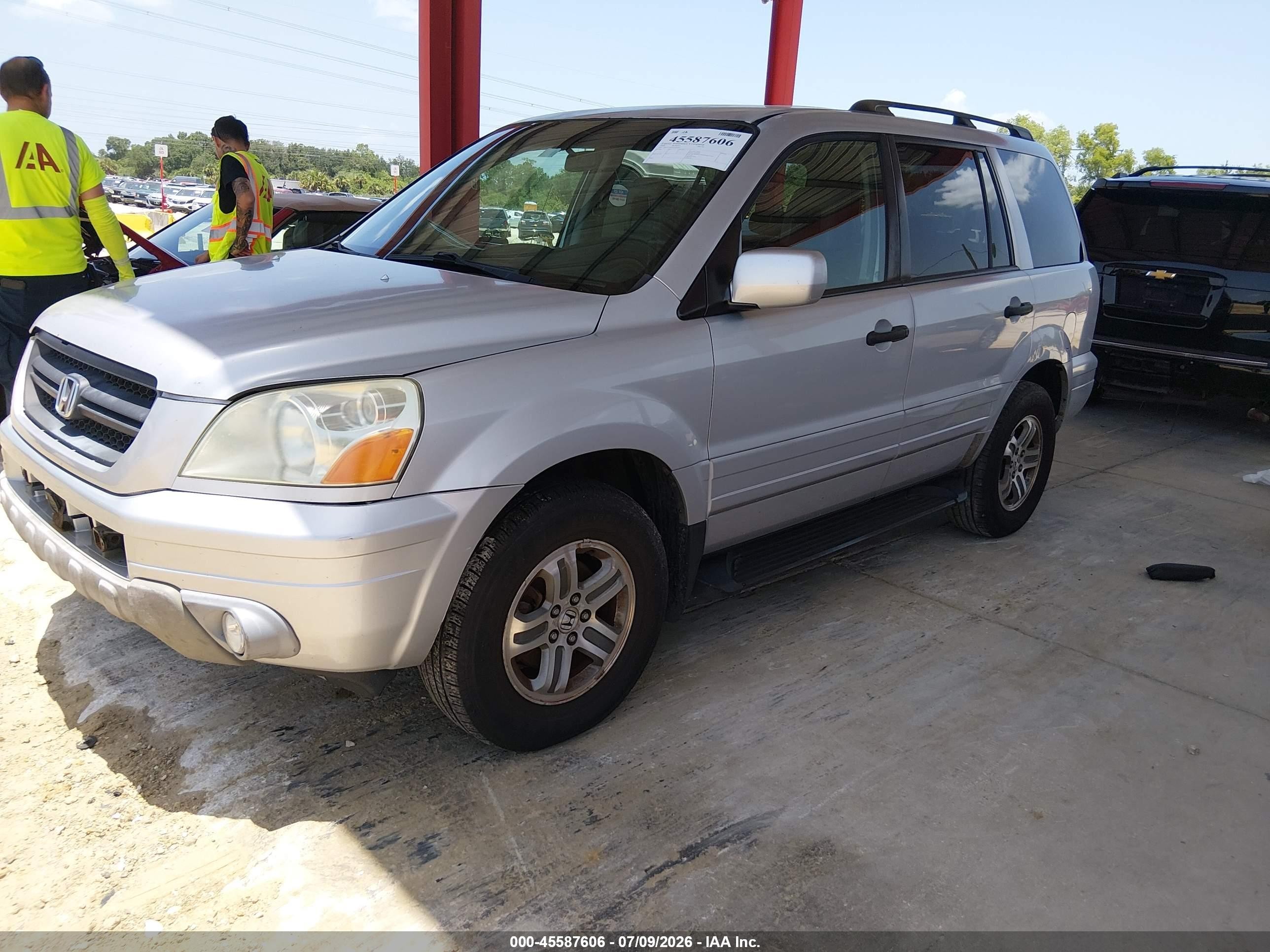 2004 Honda Pilot Ex-l Gray vin: 2HKYF18694H526068