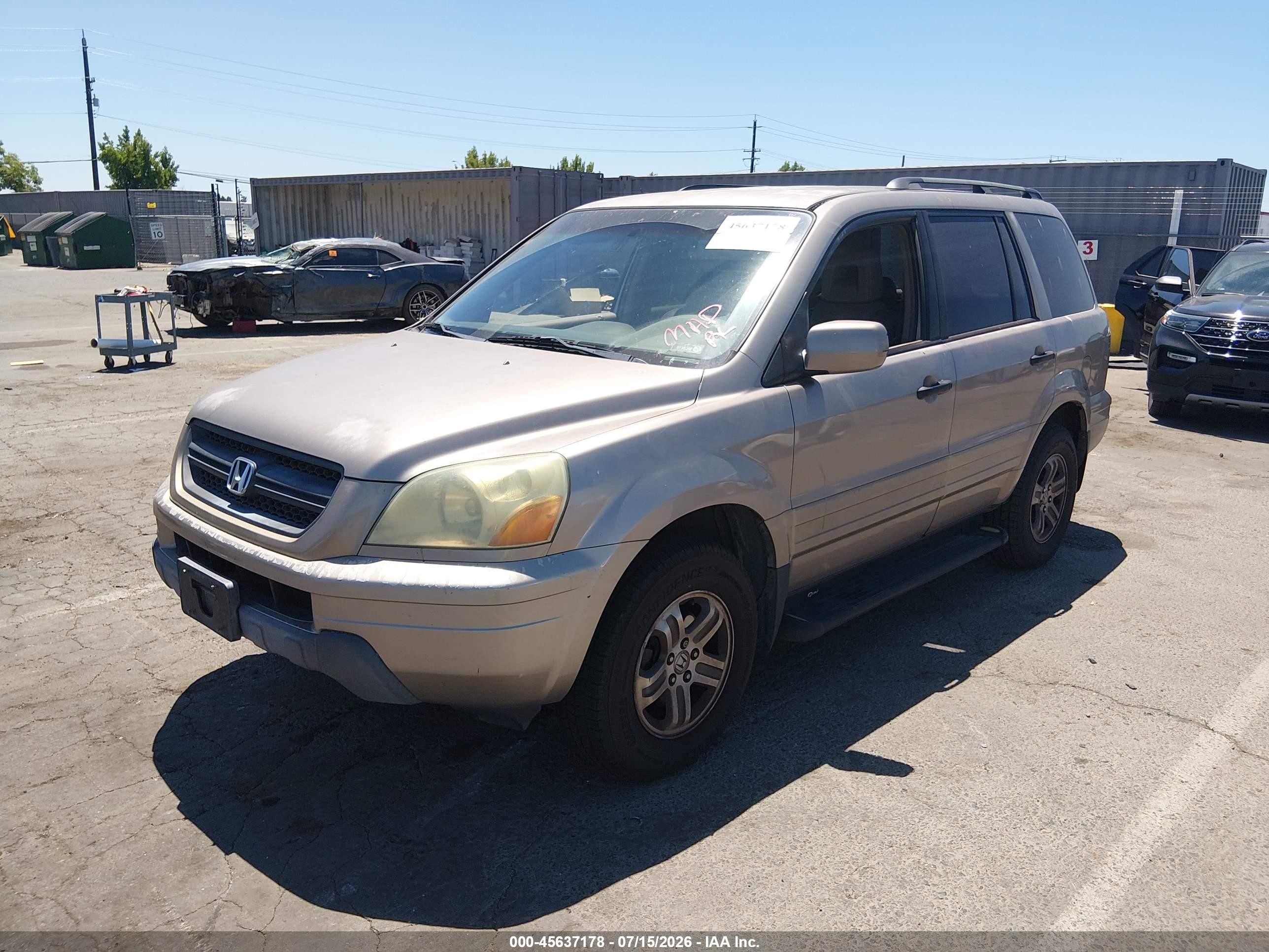 2004 Honda Pilot Ex-l Gold vin: 2HKYF18694H572922
