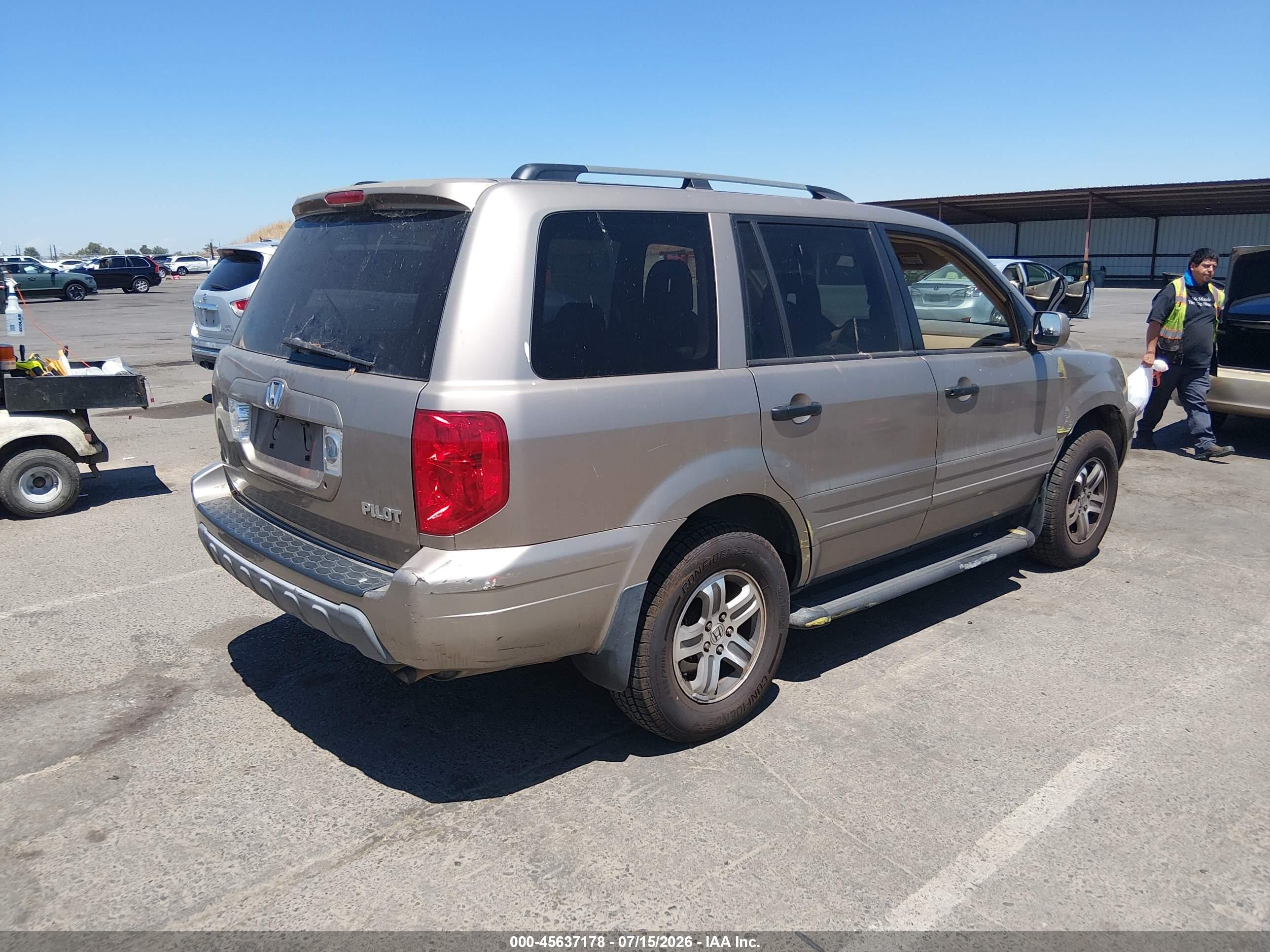 2004 Honda Pilot Ex-l Gold vin: 2HKYF18694H572922