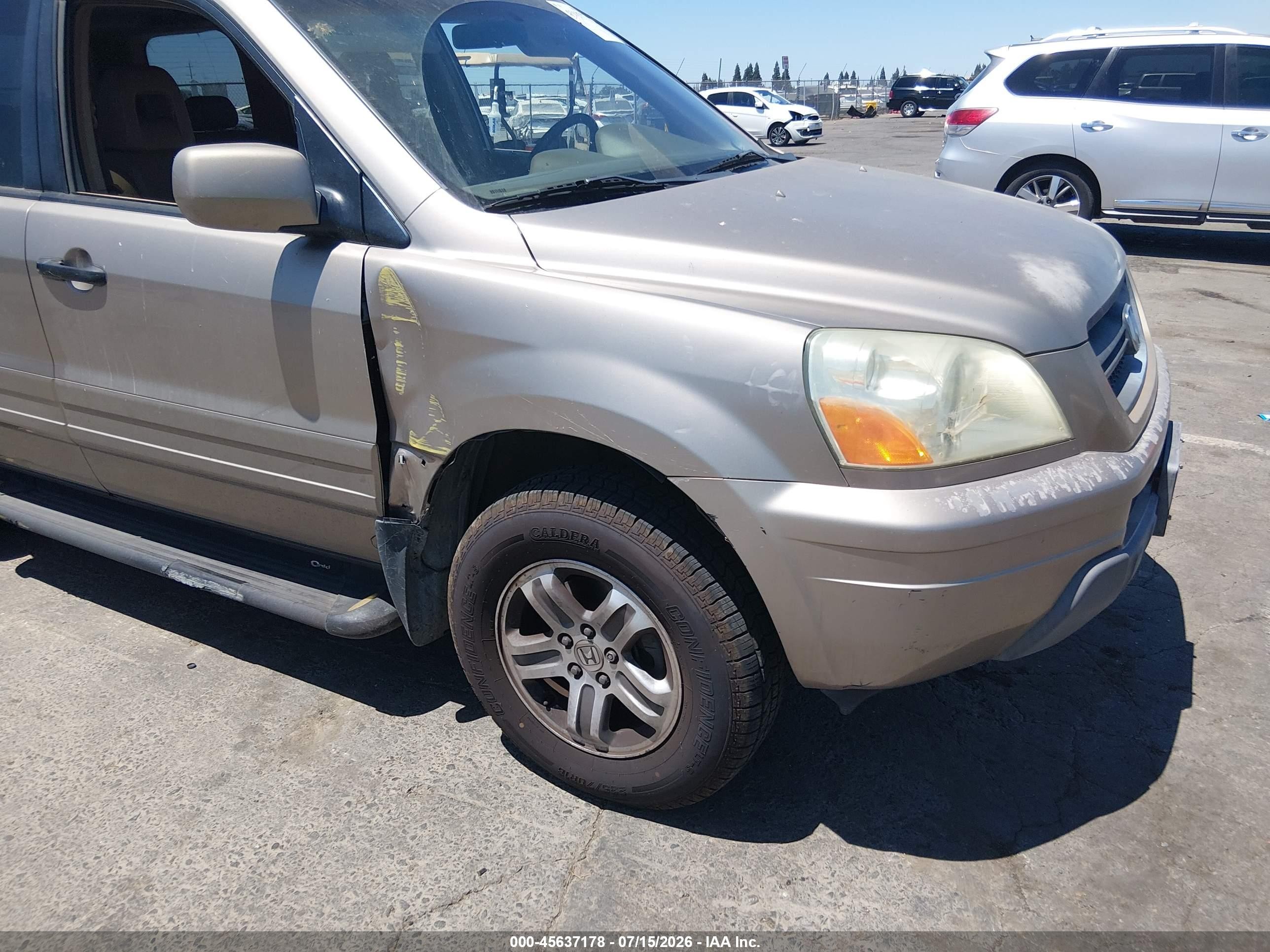 2004 Honda Pilot Ex-l Gold vin: 2HKYF18694H572922