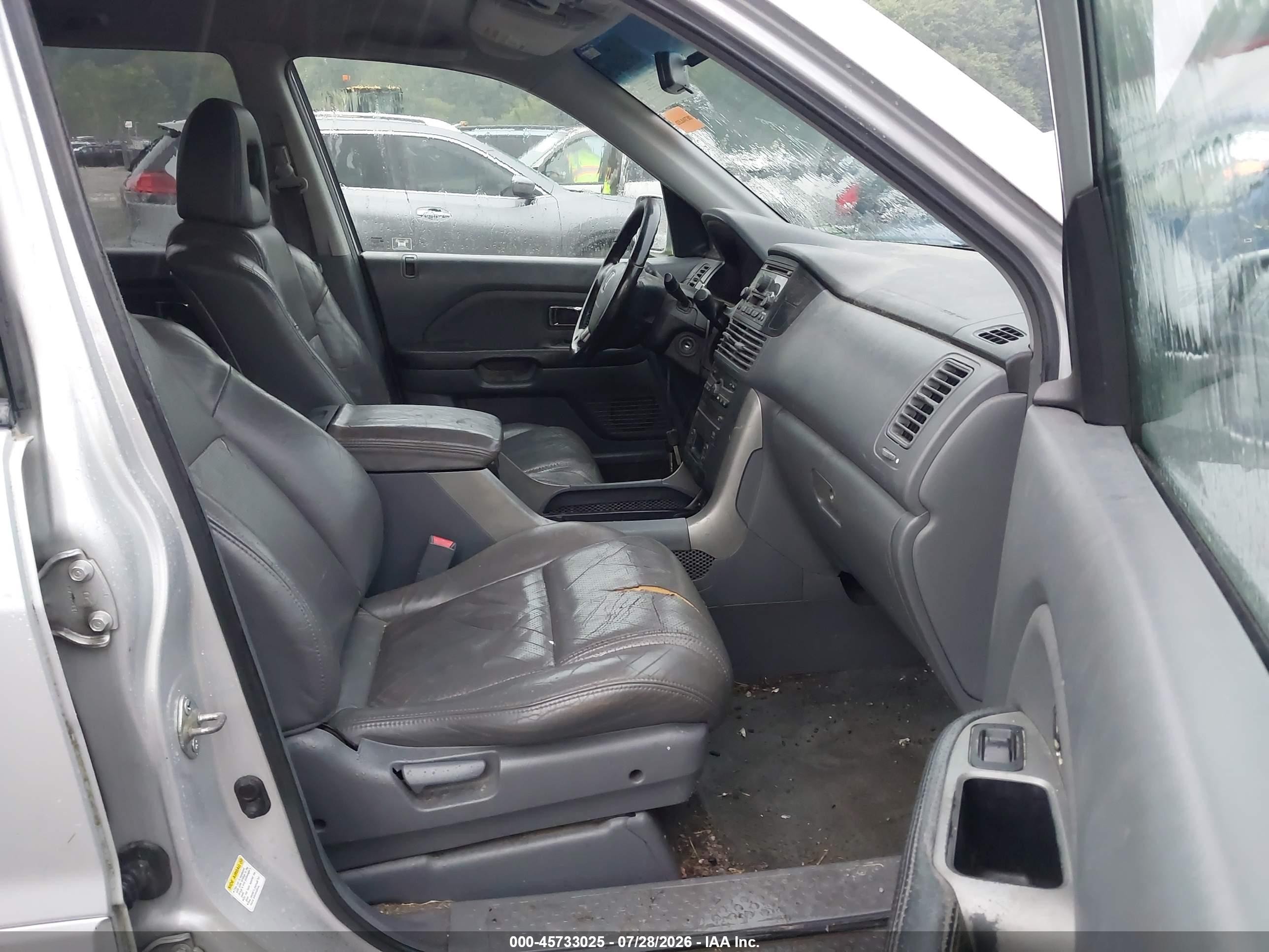 2004 Honda Pilot Ex-l Silver vin: 2HKYF18694H590949