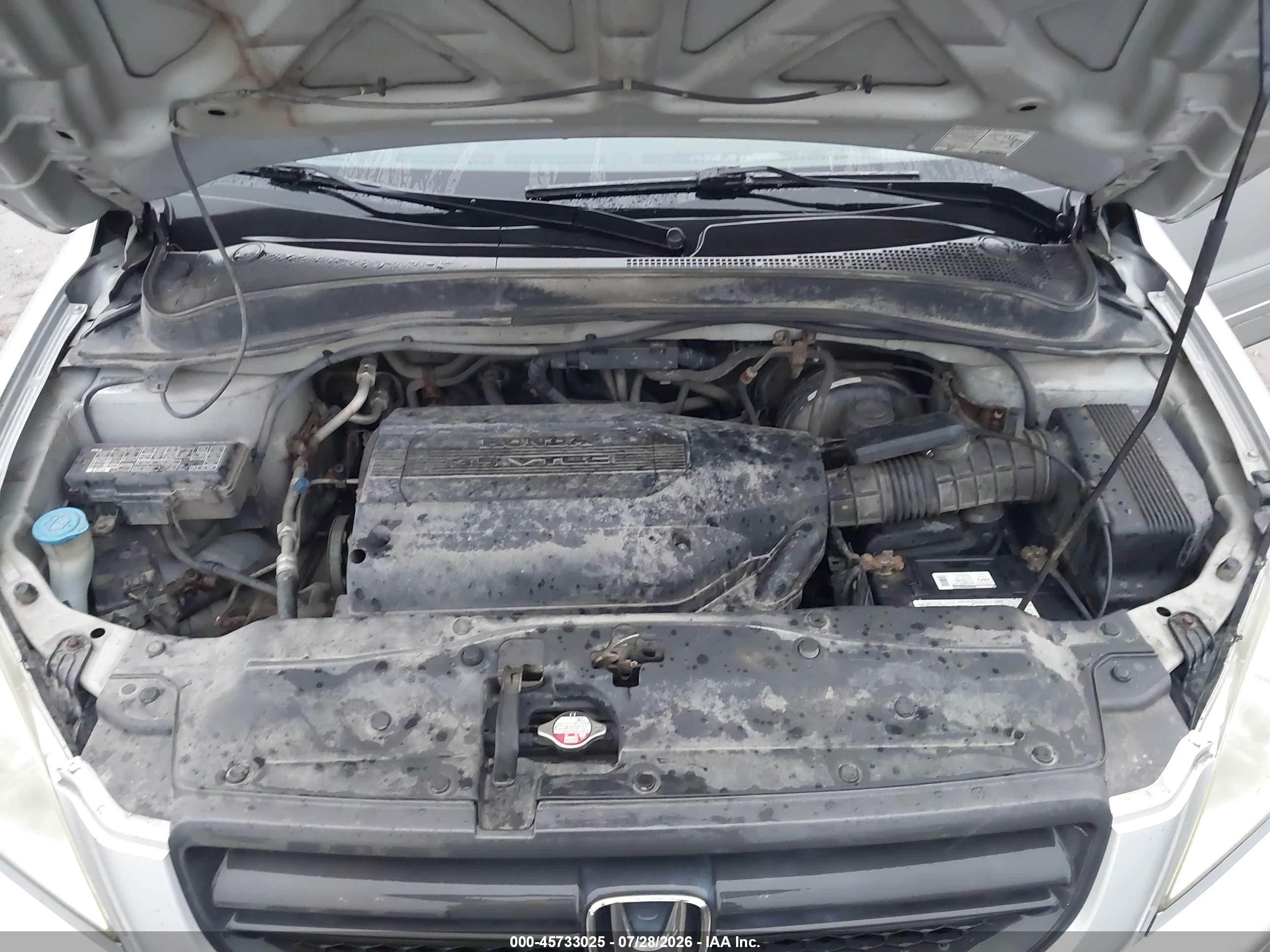 2004 Honda Pilot Ex-l Silver vin: 2HKYF18694H590949