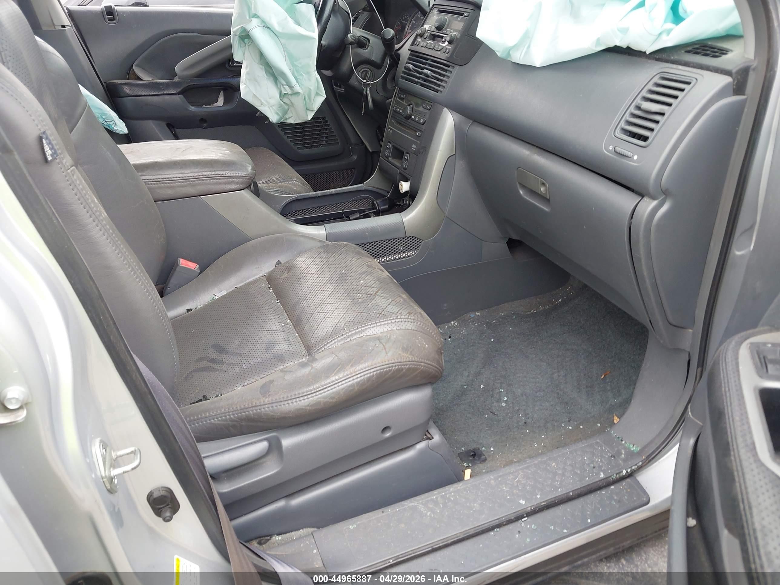 2004 Honda Pilot Ex-l Silver vin: 2HKYF18694H593771