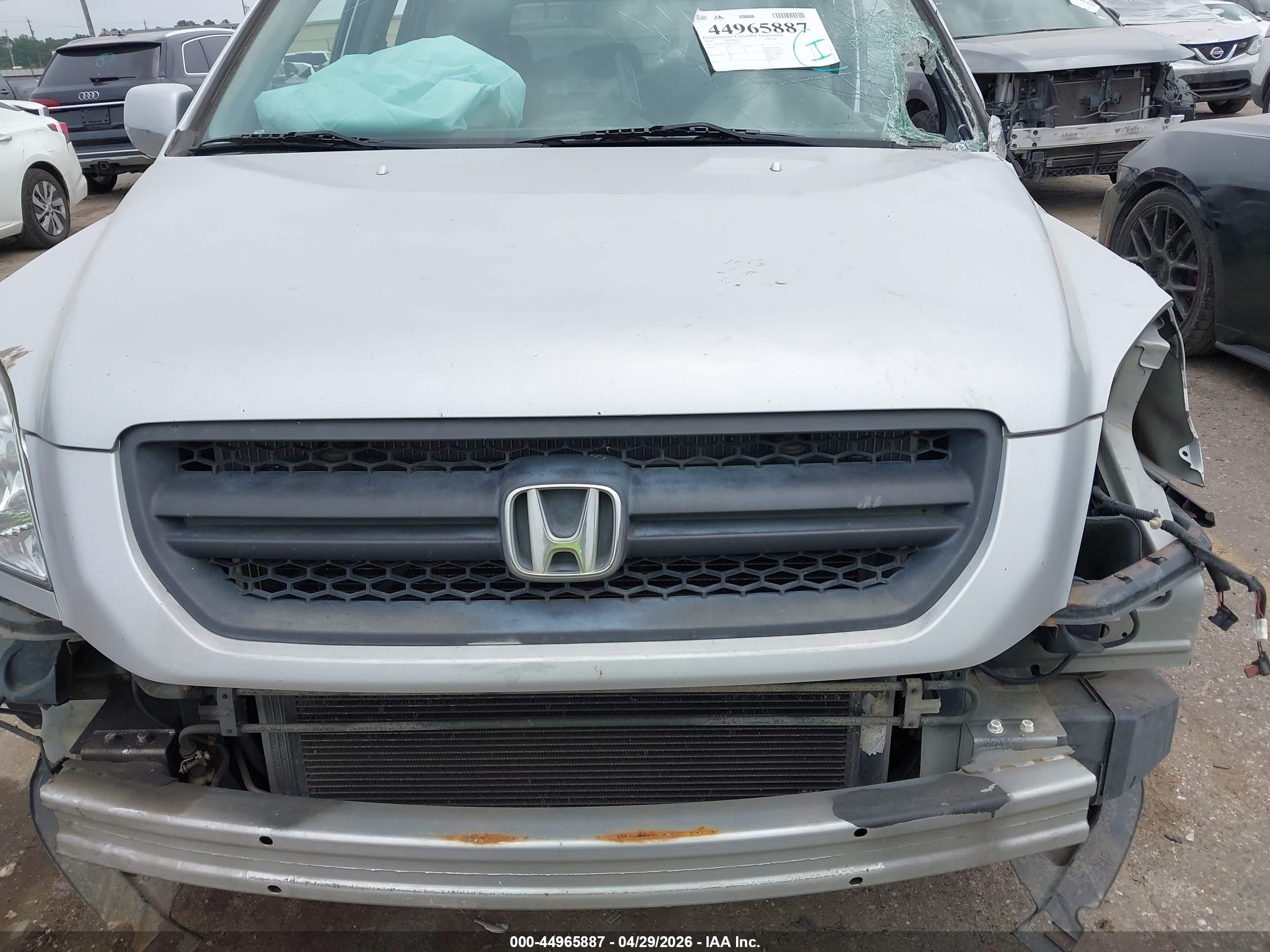 2004 Honda Pilot Ex-l Silver vin: 2HKYF18694H593771