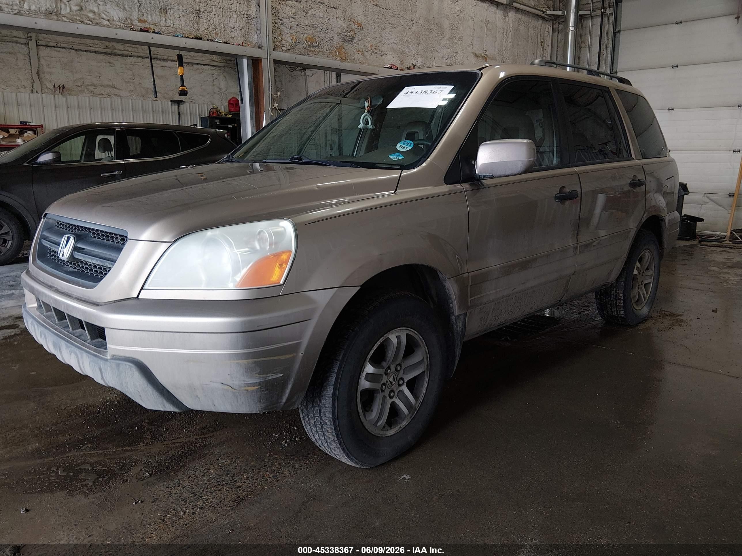 2005 Honda Pilot Ex-l Золотой vin: 2HKYF18695H504671