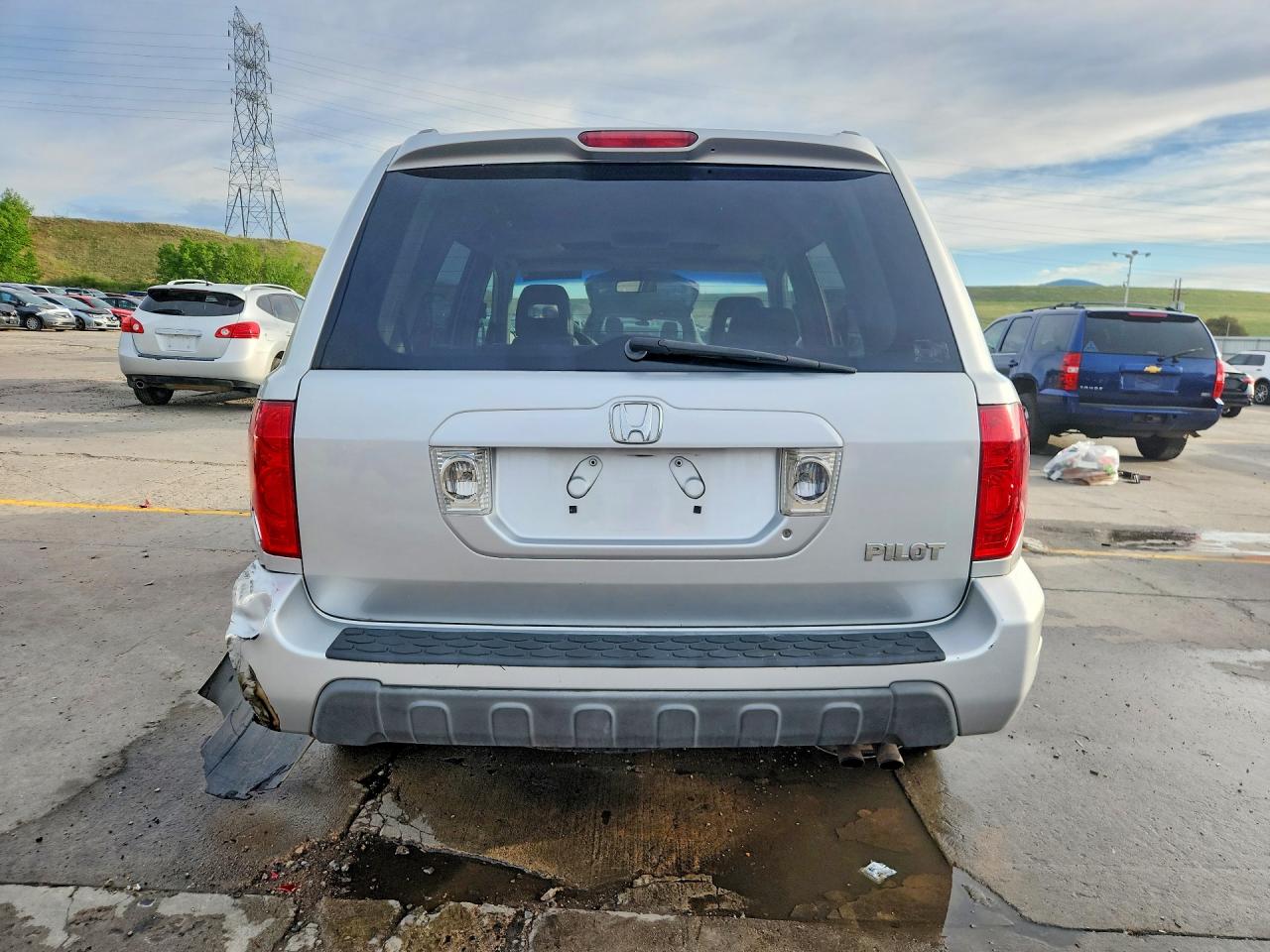 2005 Honda Pilot Exl Серебряный vin: 2HKYF18695H508266