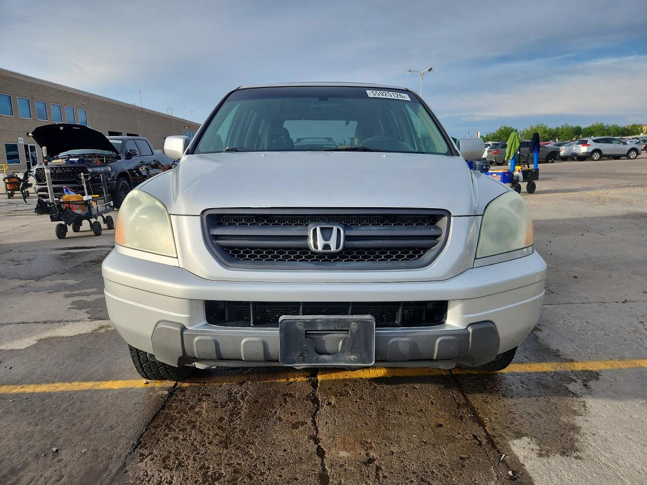 2005 Honda Pilot Exl Серебряный vin: 2HKYF18695H508266