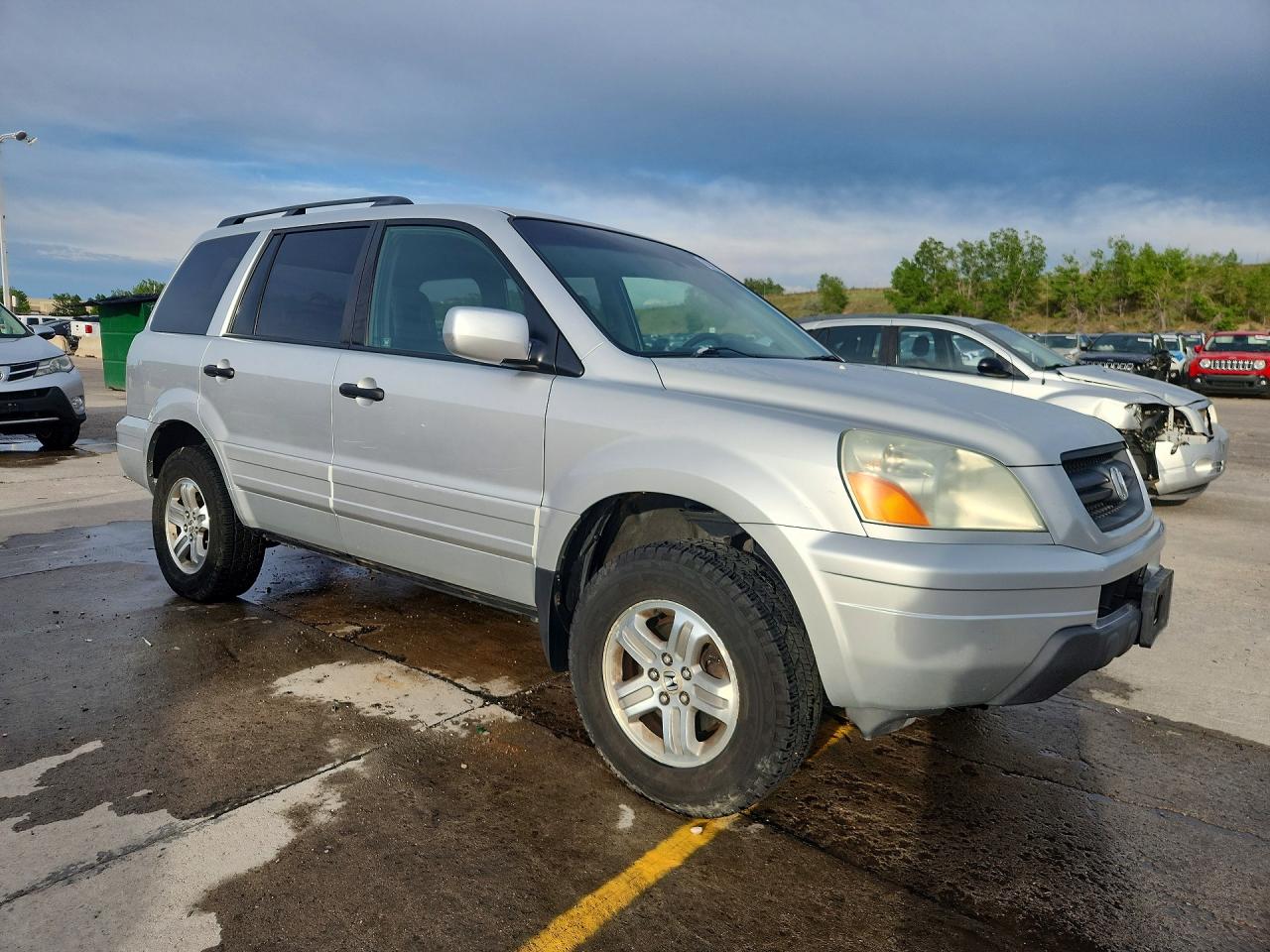 2005 Honda Pilot Exl Серебряный vin: 2HKYF18695H508266