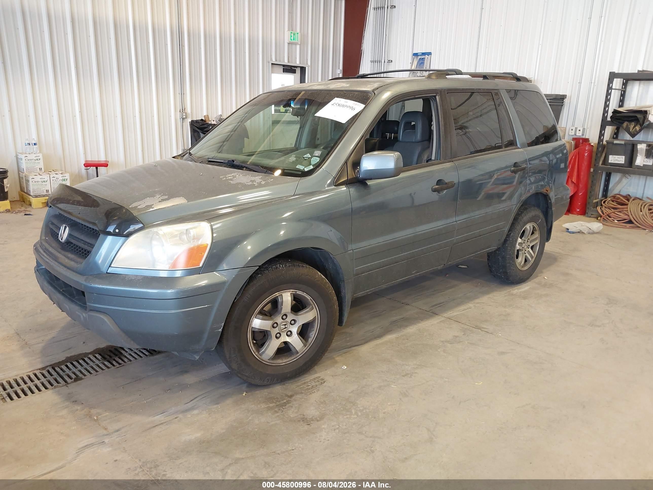 2005 Honda Pilot Ex-l Navy vin: 2HKYF18695H527447