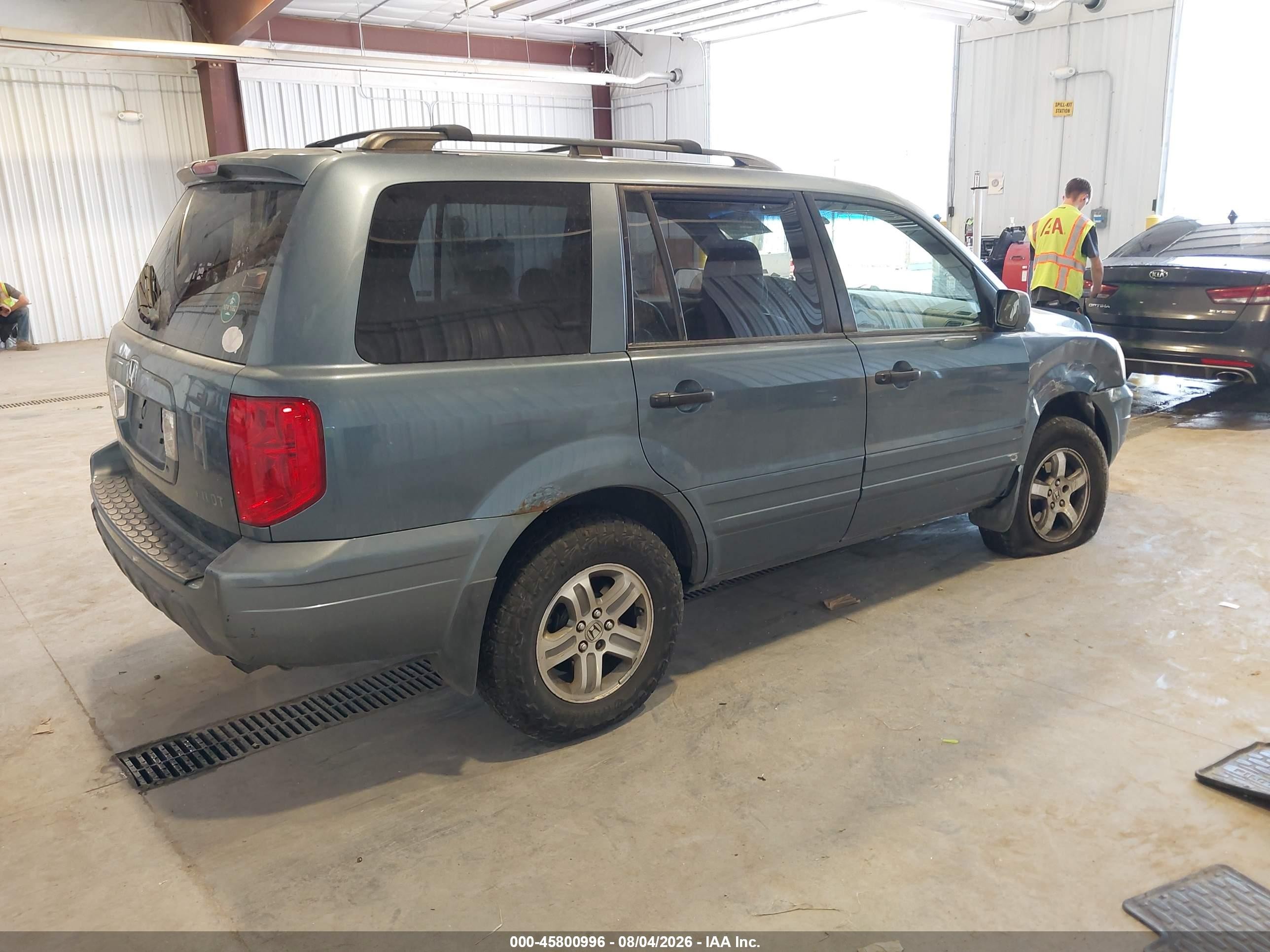 2005 Honda Pilot Ex-l Navy vin: 2HKYF18695H527447