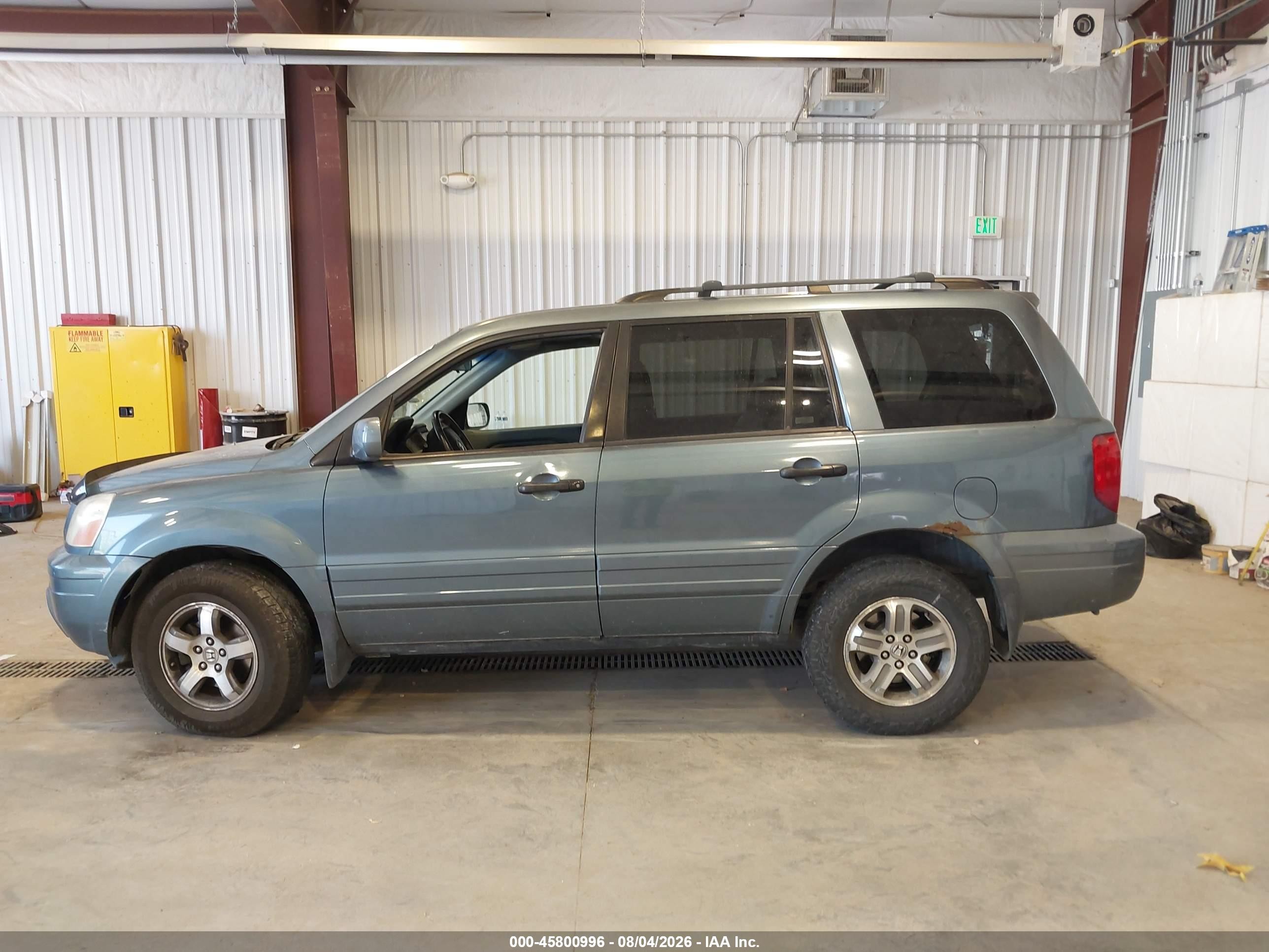 2005 Honda Pilot Ex-l Navy vin: 2HKYF18695H527447
