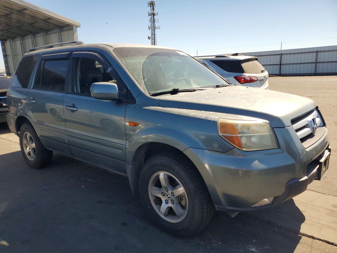 2006 Honda Pilot Ex Blue vin: 2HKYF18696H544685