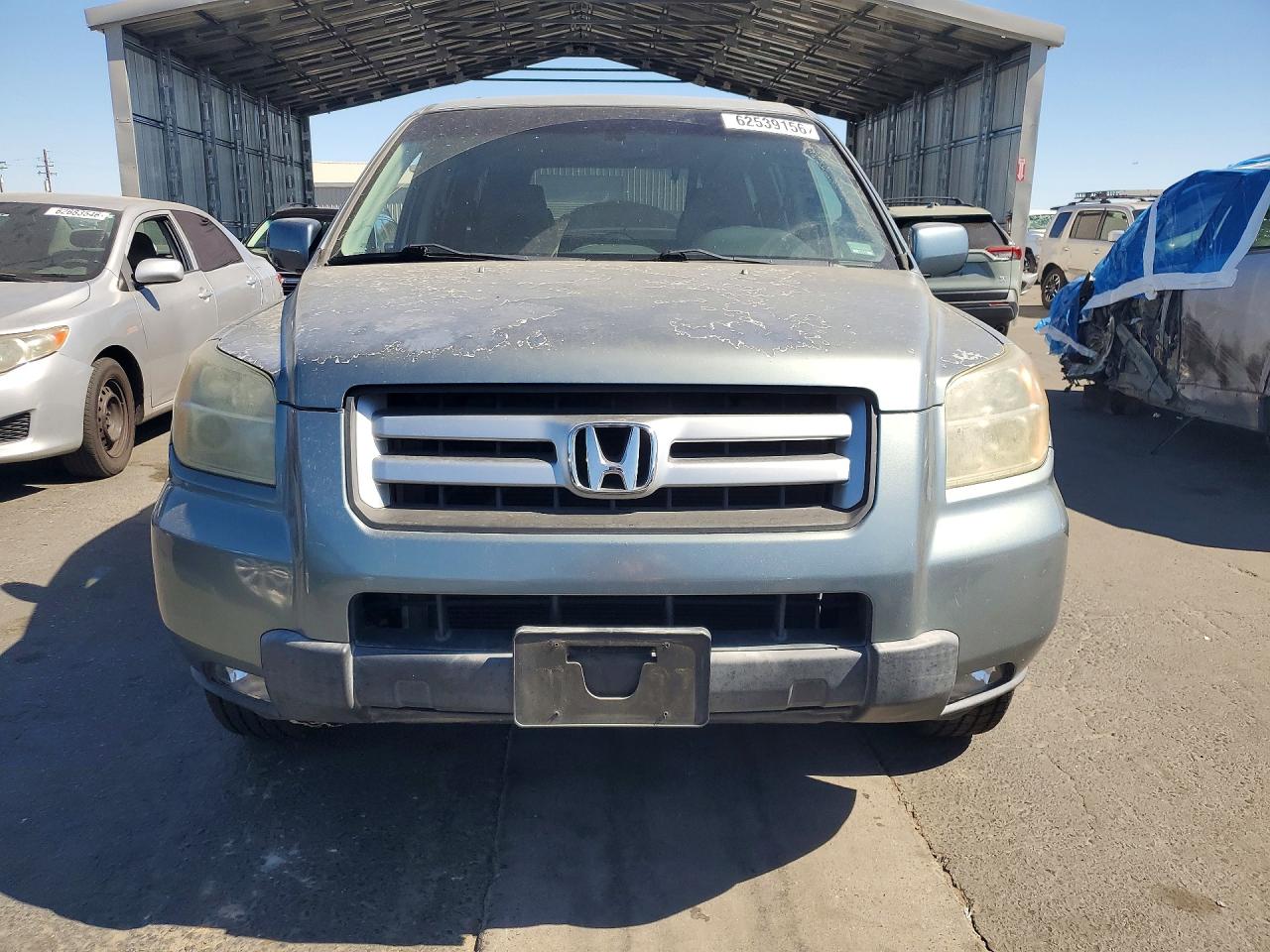 2006 Honda Pilot Ex Blue vin: 2HKYF18696H544685