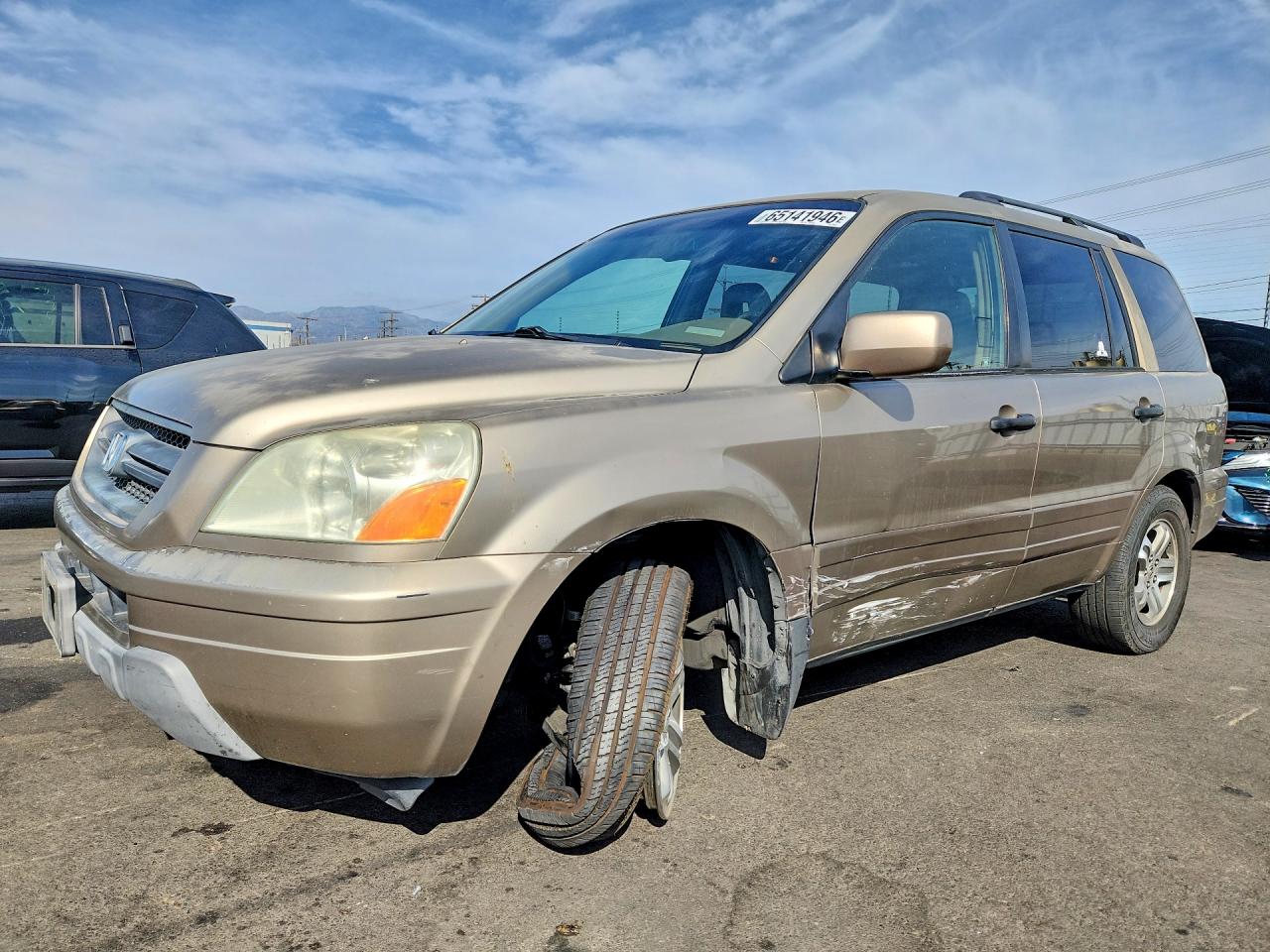 2003 Honda Pilot Exl Tan vin: 2HKYF186X3H530080