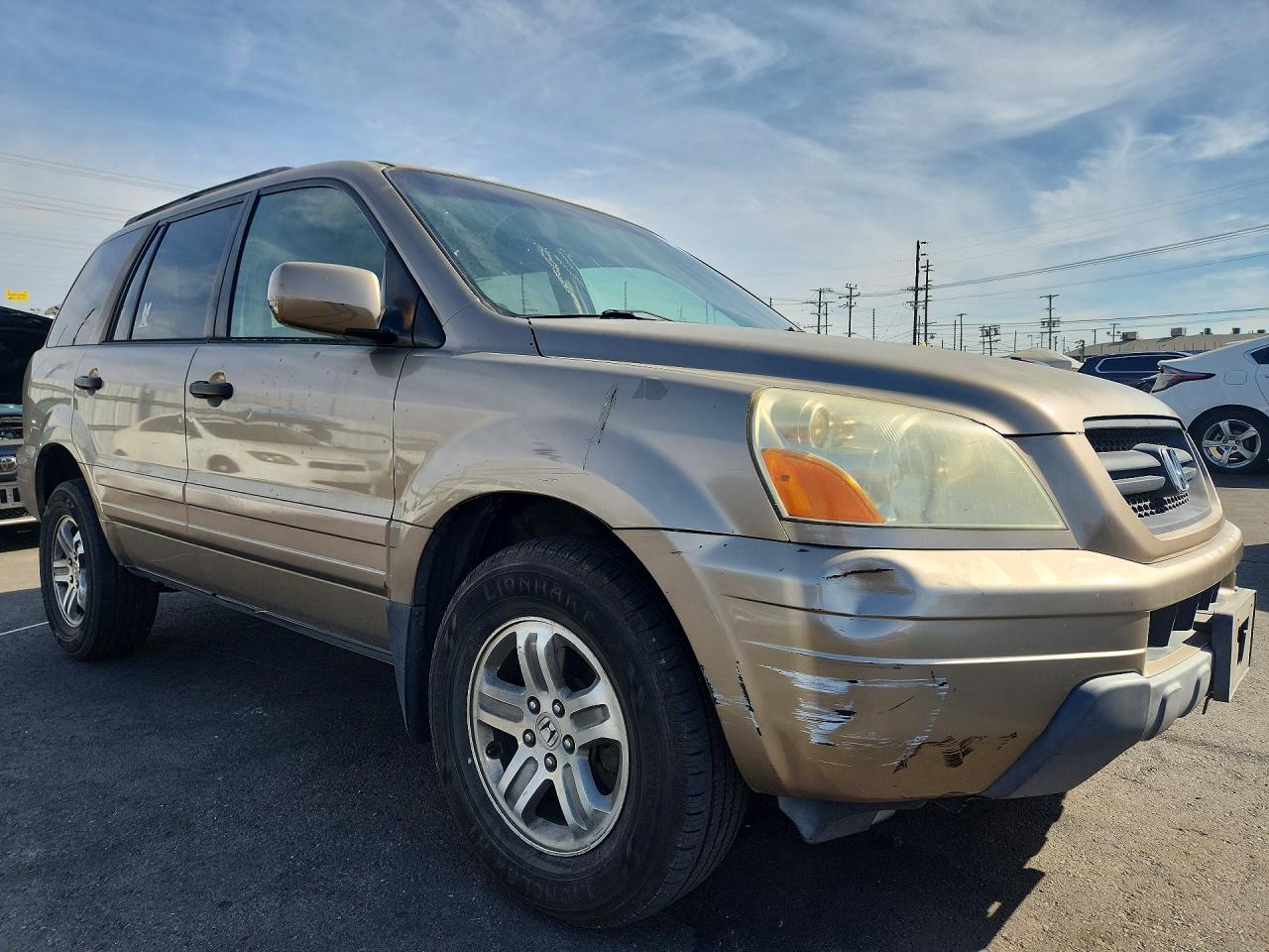 2003 Honda Pilot Exl Tan vin: 2HKYF186X3H530080
